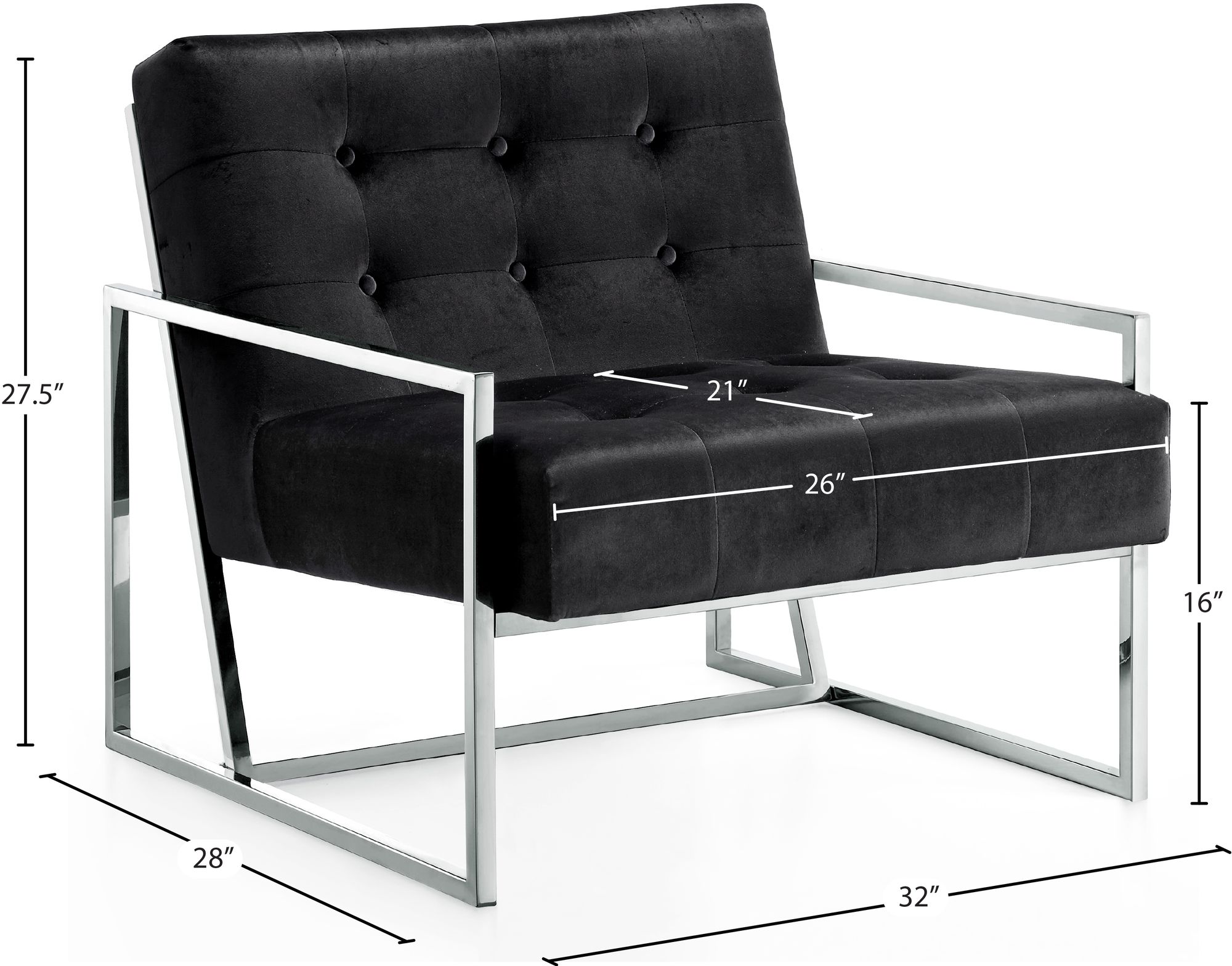 Alexis Velvet Accent Chair