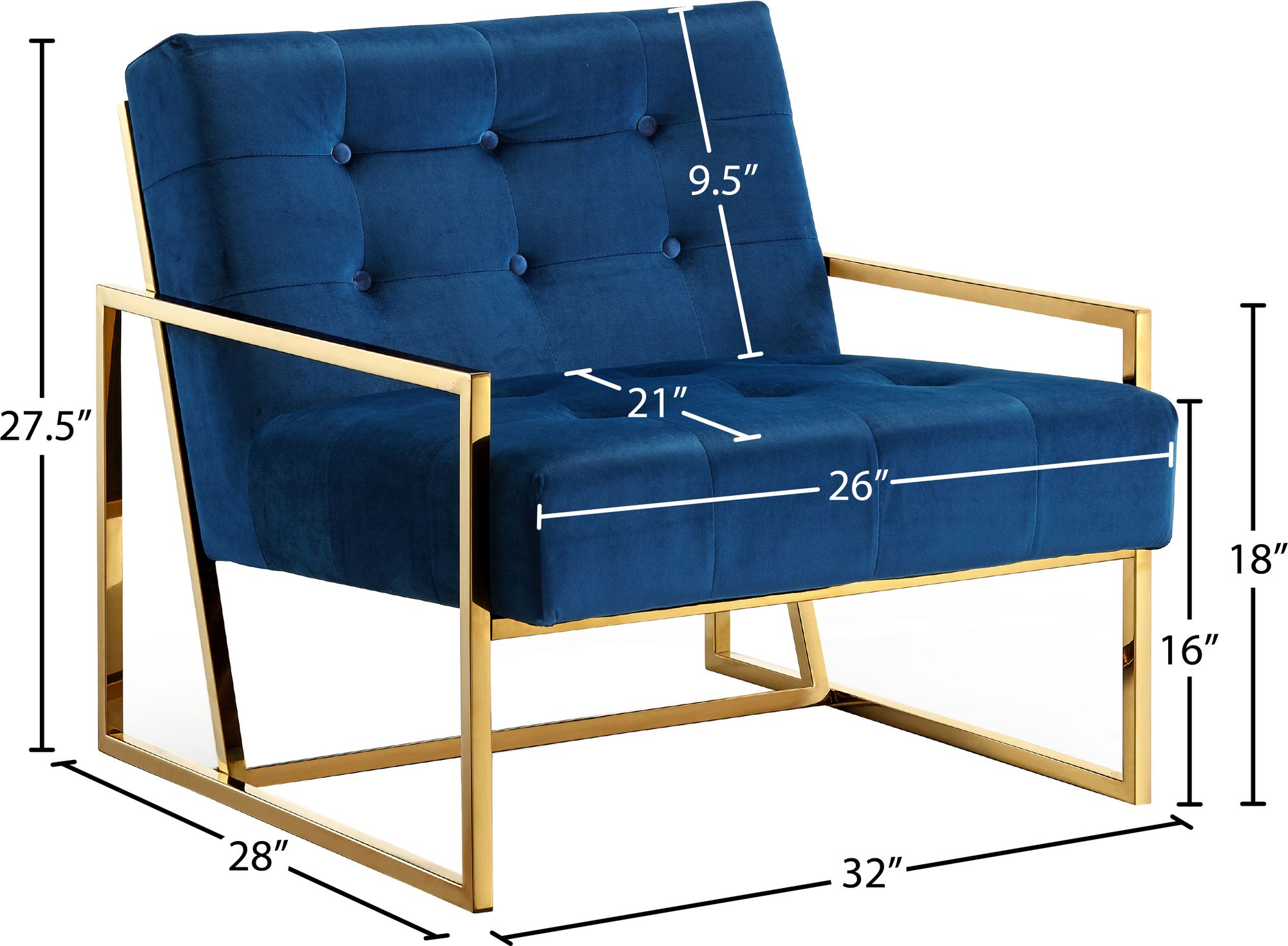 Pierre Velvet Accent Chair