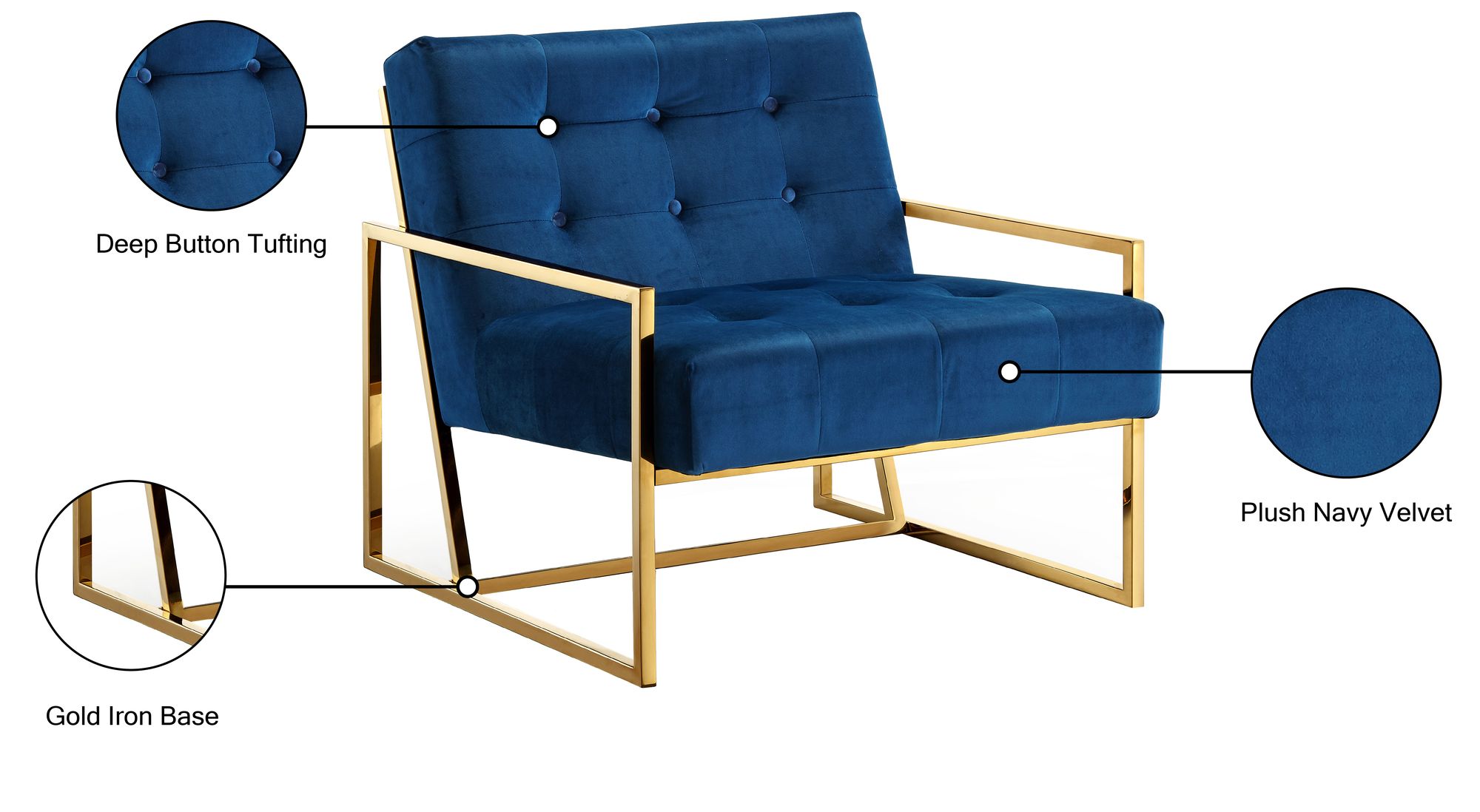 Pierre Velvet Accent Chair