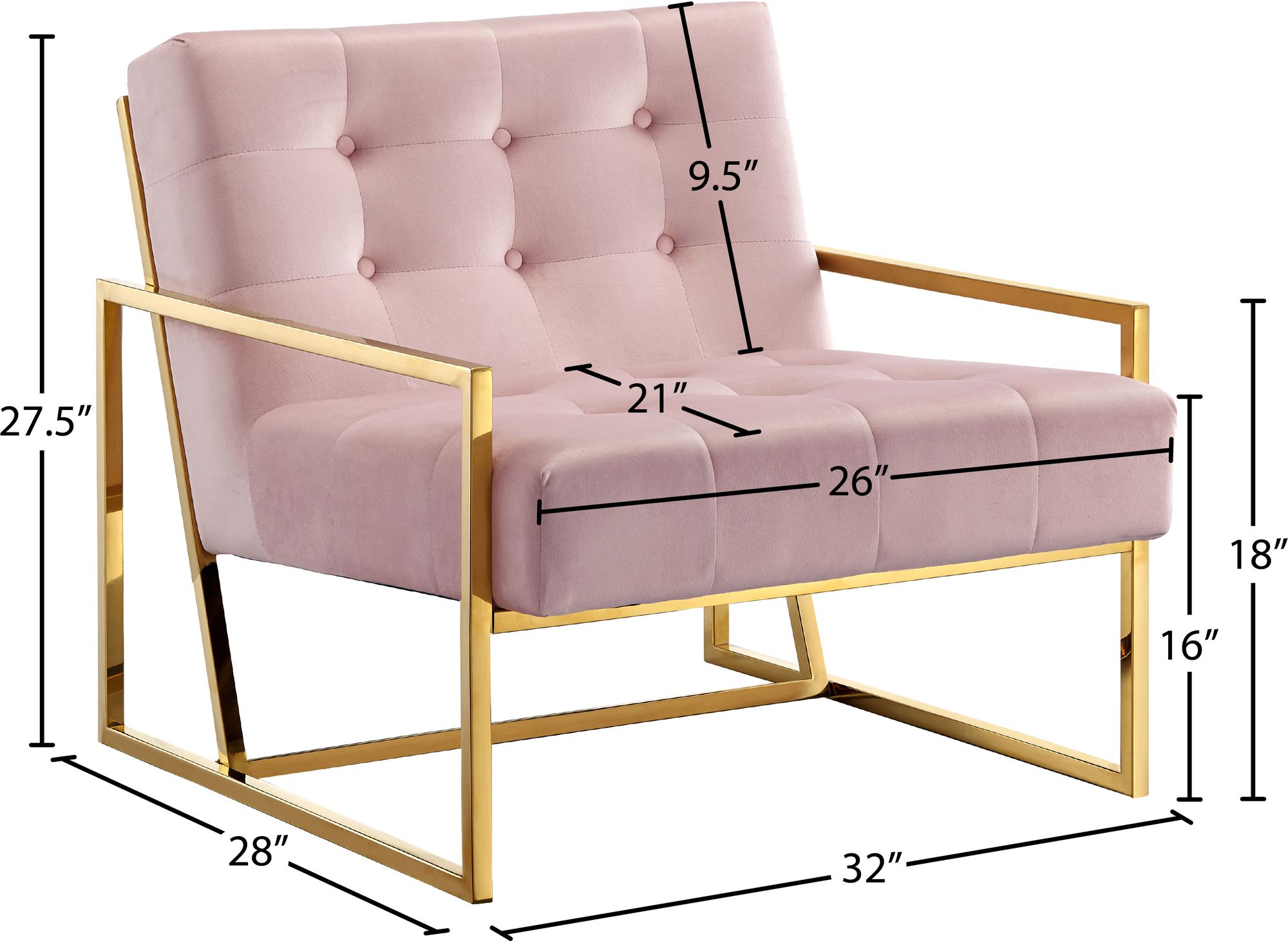Pierre Velvet Accent Chair