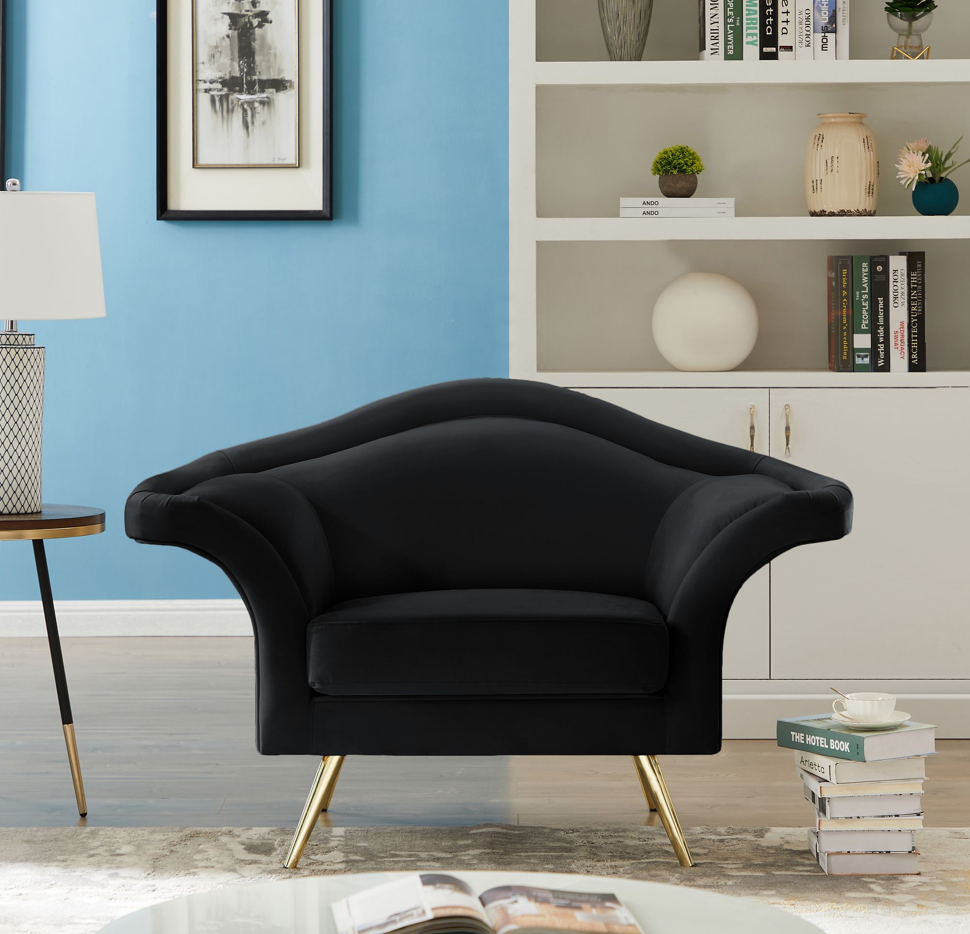 Lips Velvet Chair