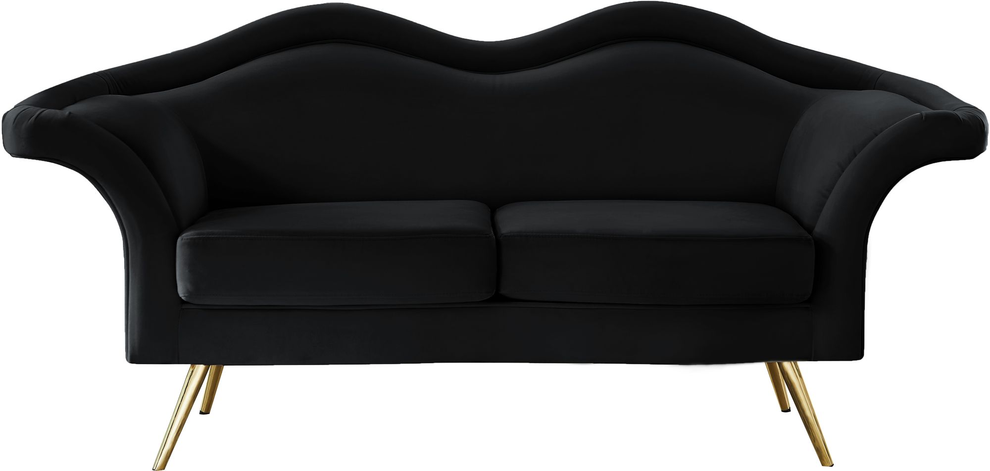 Lips Velvet Loveseat