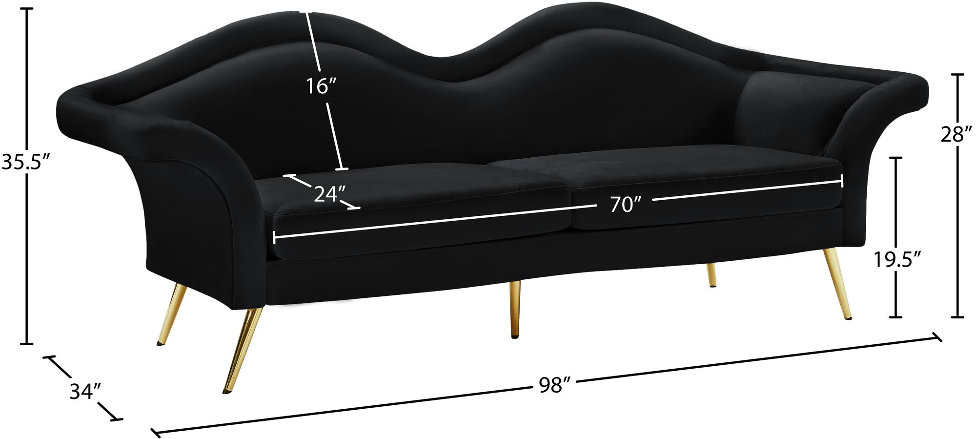 Lips Velvet Sofa