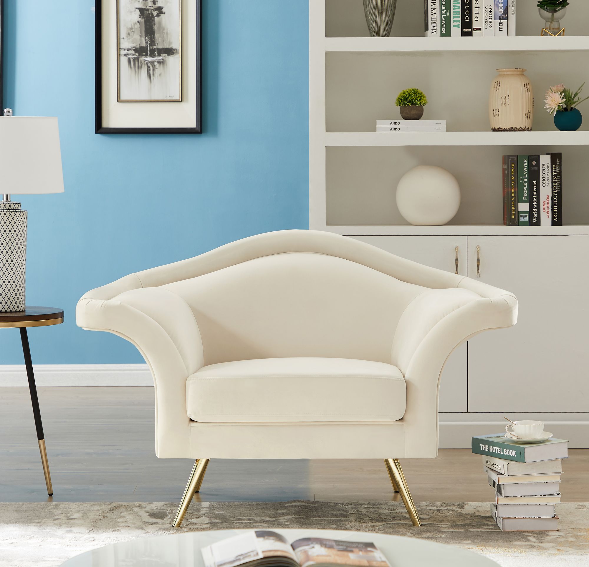 Lips Velvet Chair