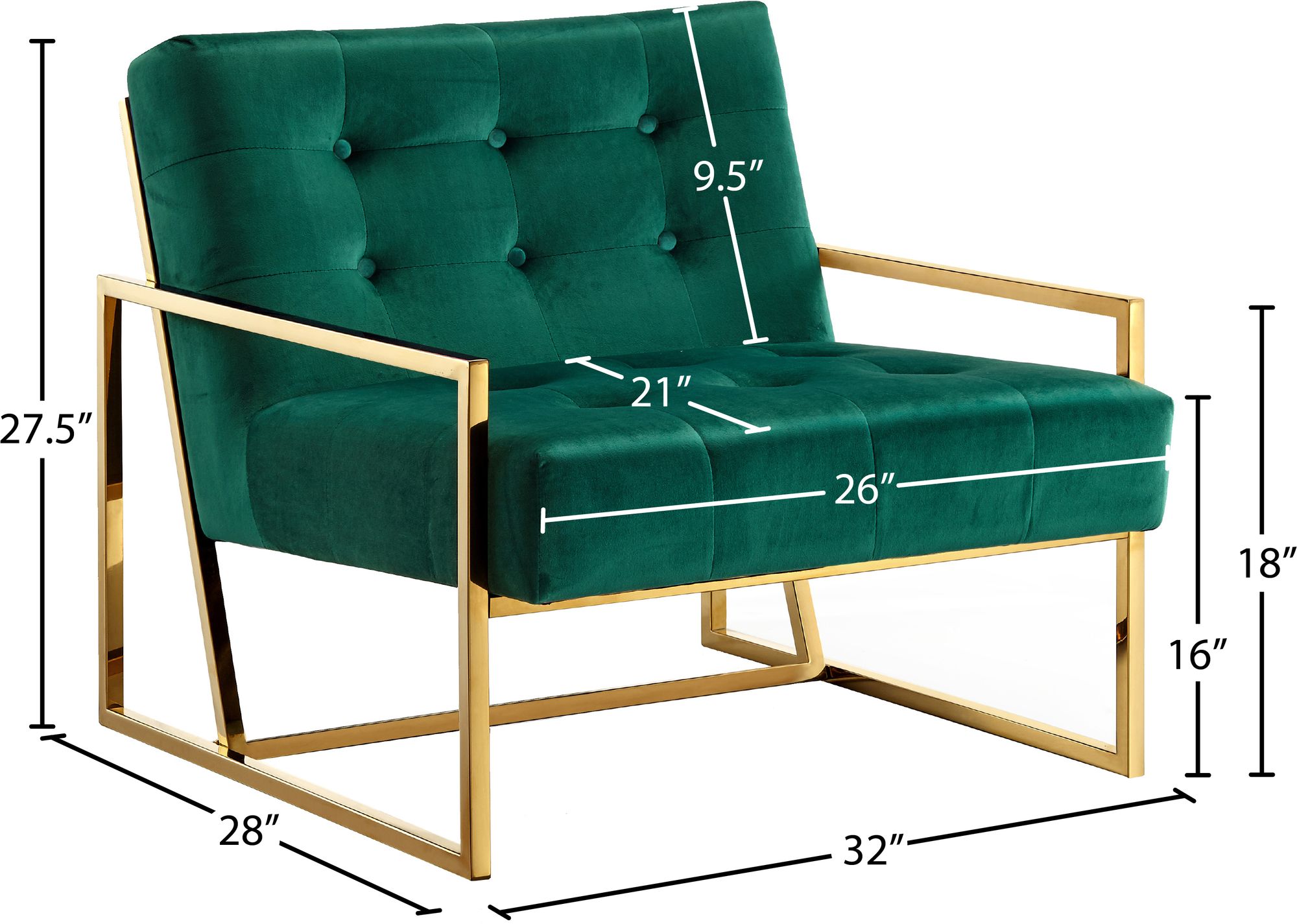 Pierre Velvet Accent Chair