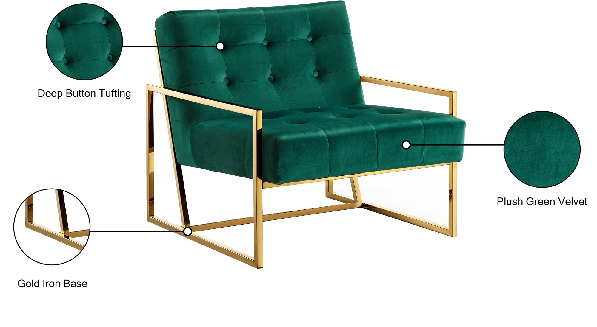 Pierre Velvet Accent Chair