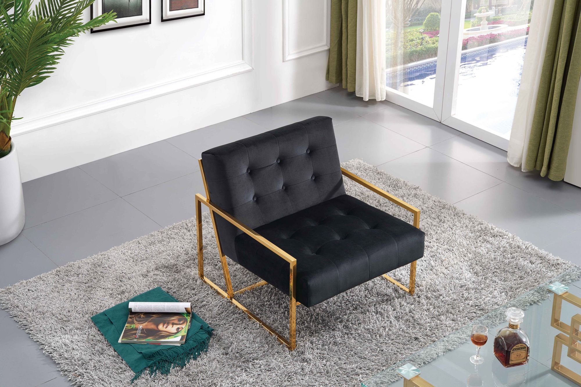 Pierre Velvet Accent Chair