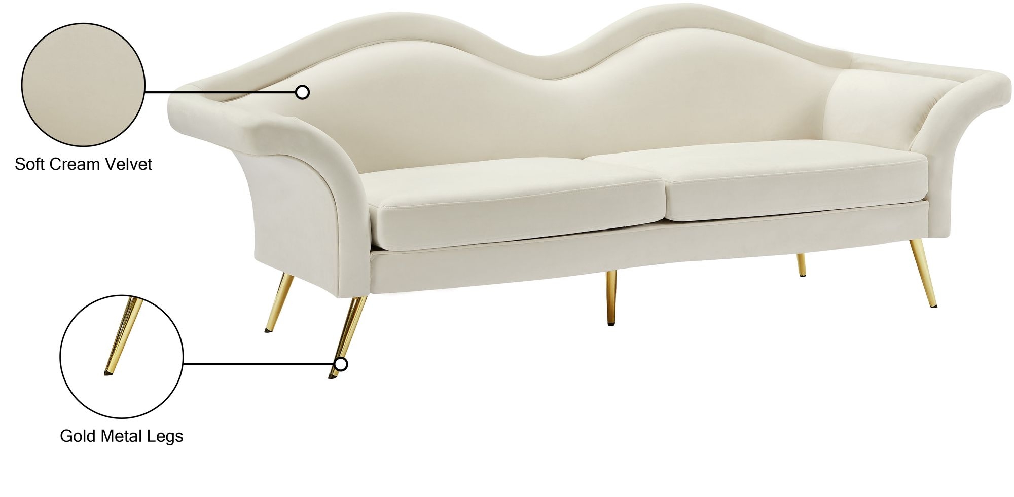 Lips Velvet Sofa
