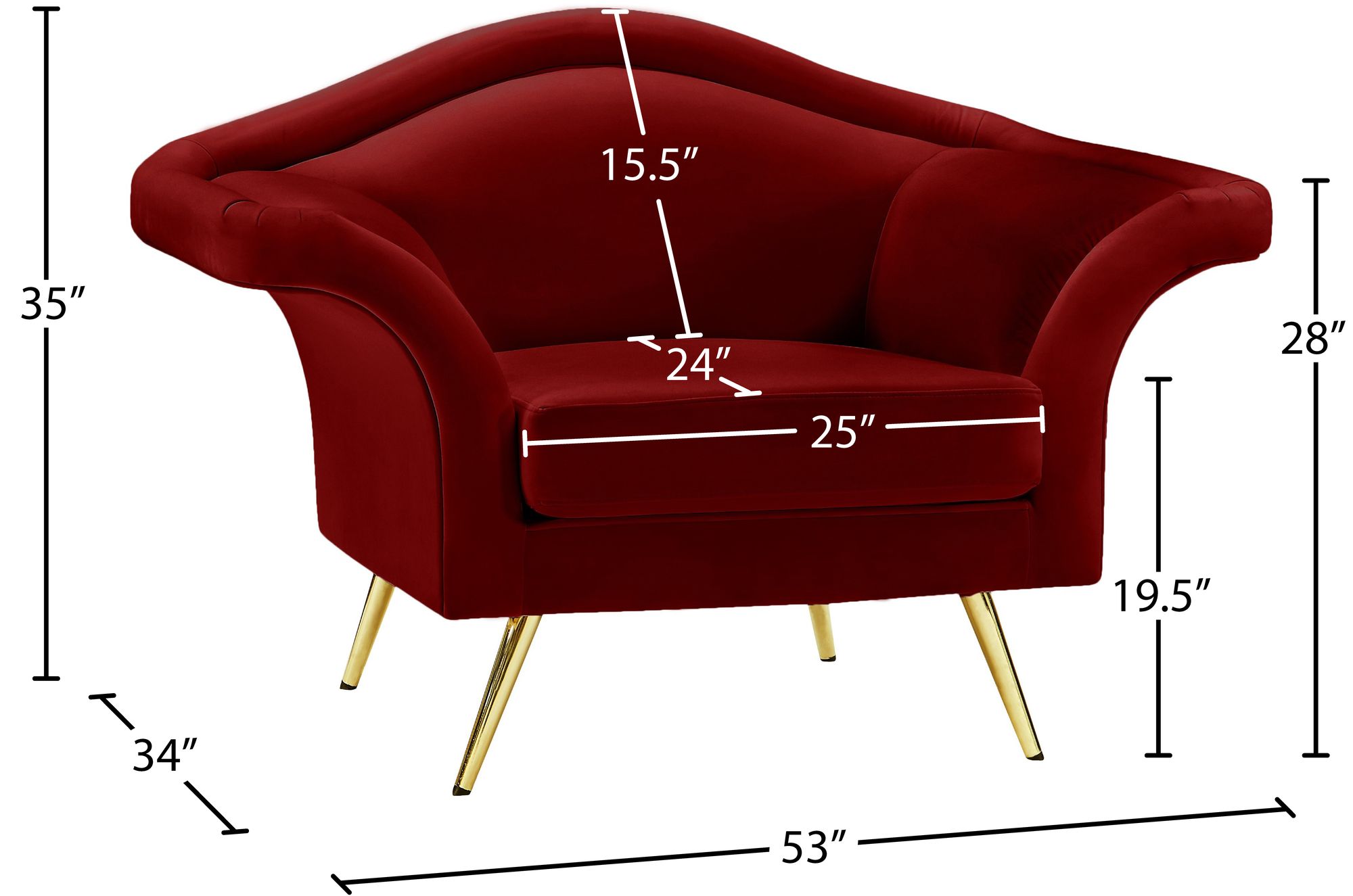 Lips Velvet Chair
