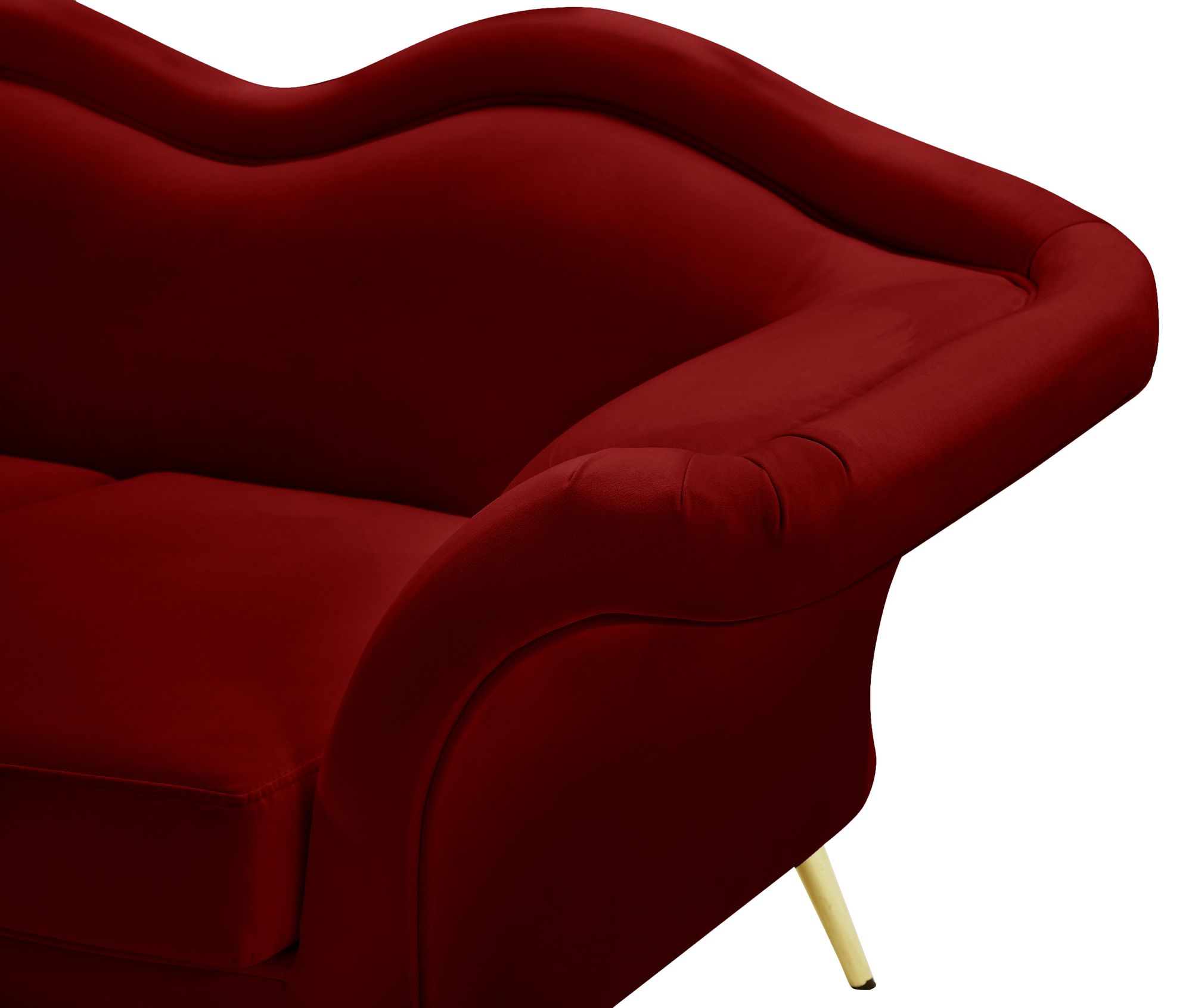 Lips Velvet Loveseat