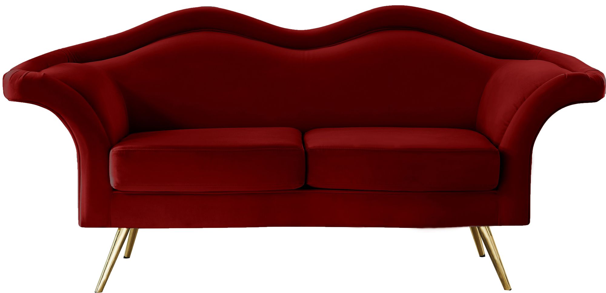 Lips Velvet Loveseat