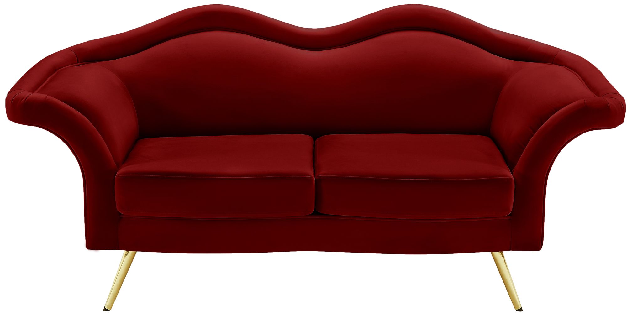 Lips Velvet Loveseat