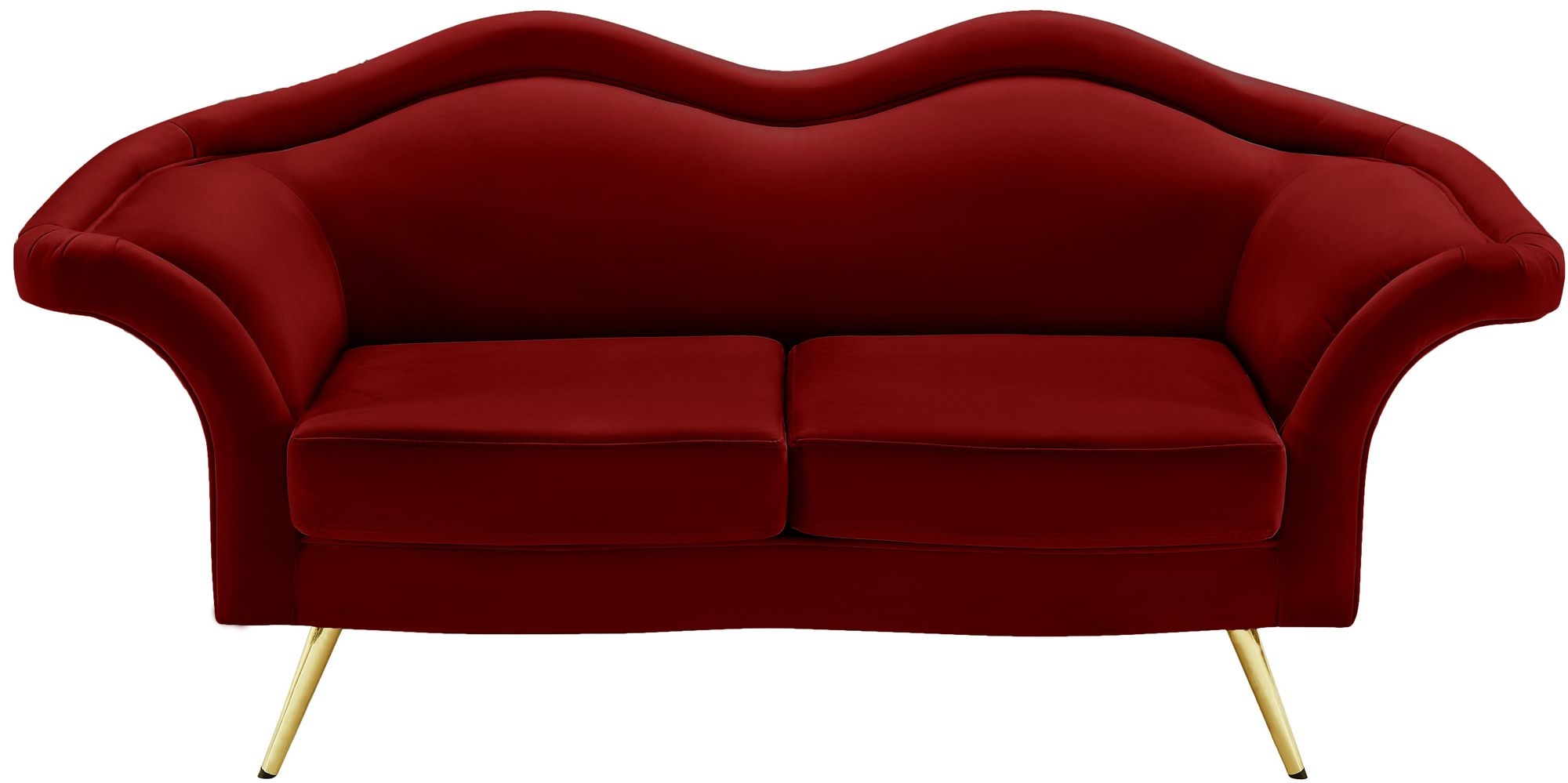 Lips Velvet Loveseat