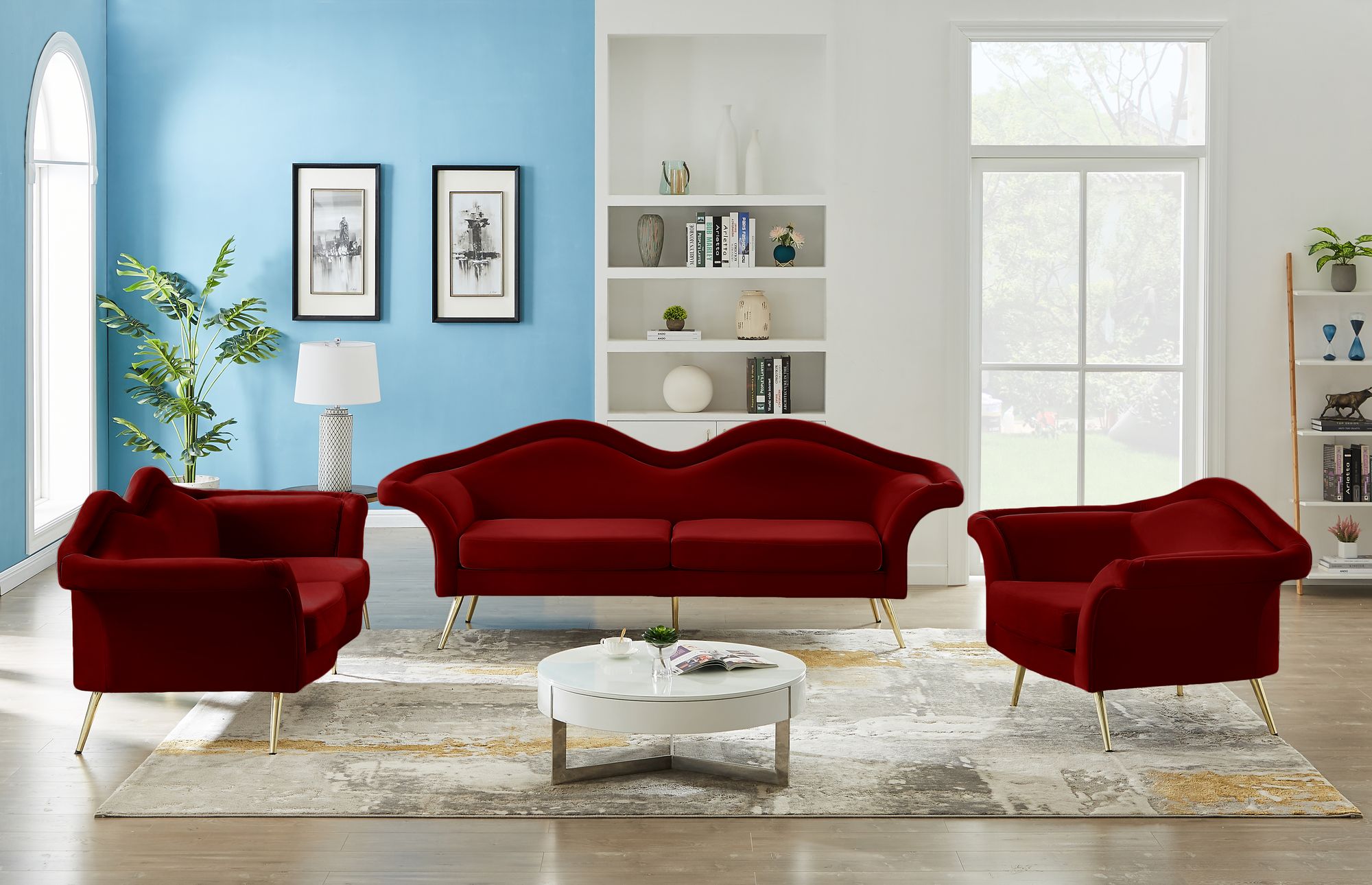 Lips Velvet Sofa