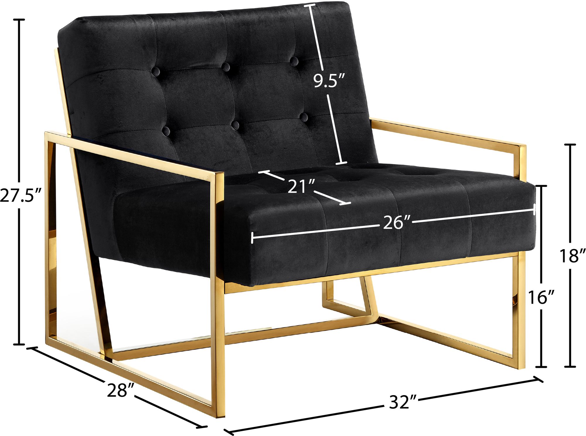 Pierre Velvet Accent Chair