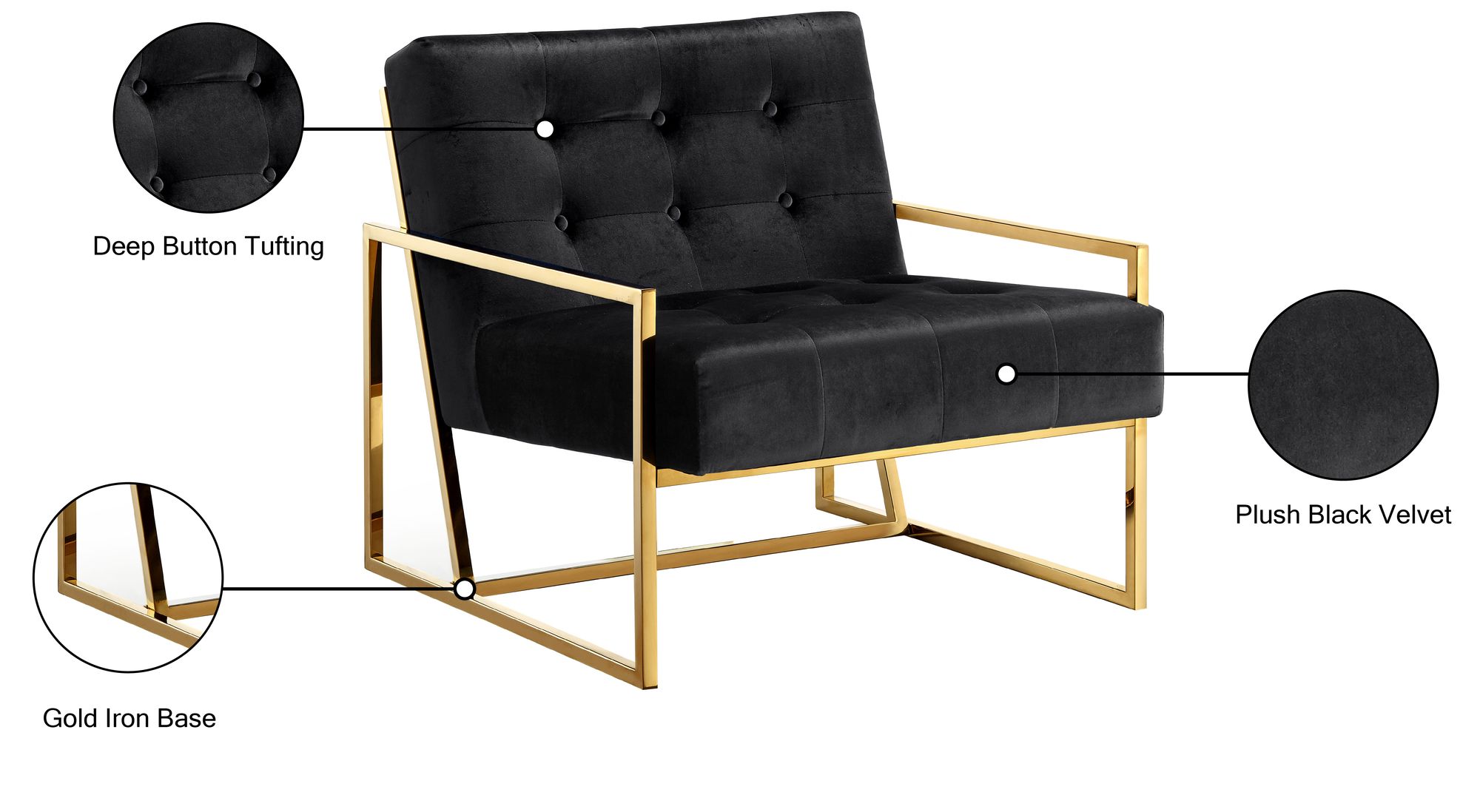 Pierre Velvet Accent Chair