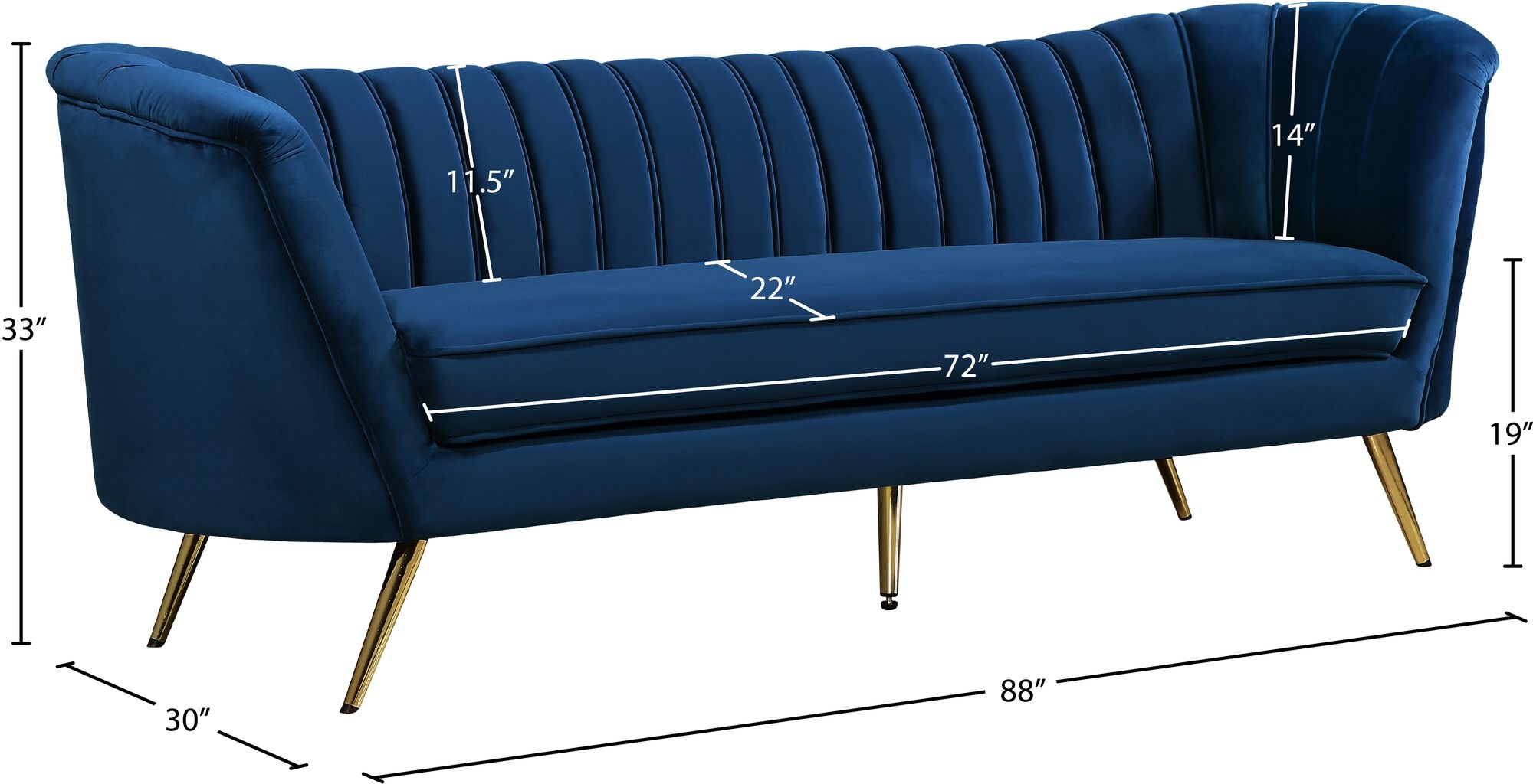 Margo Velvet Sofa