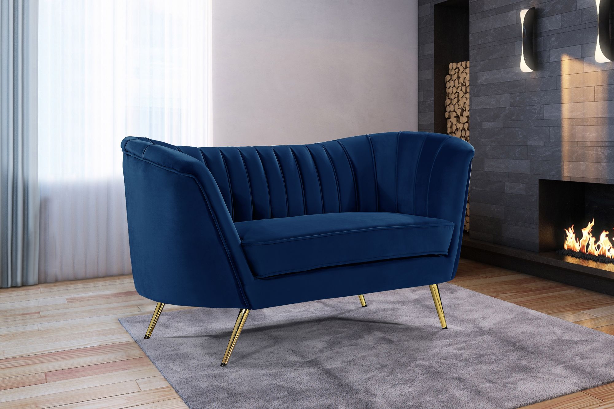 Margo Velvet Loveseat