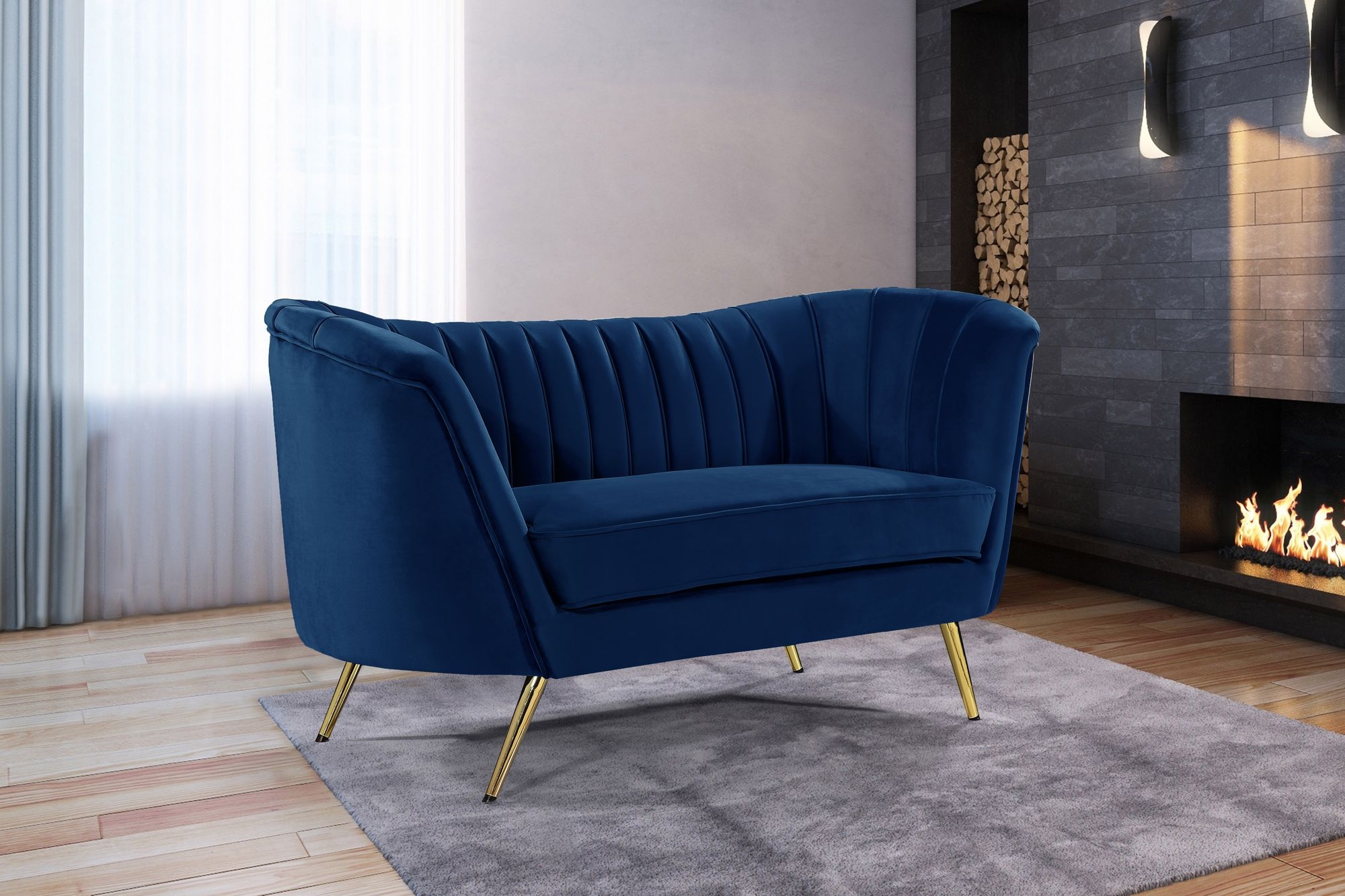 Margo Velvet Loveseat