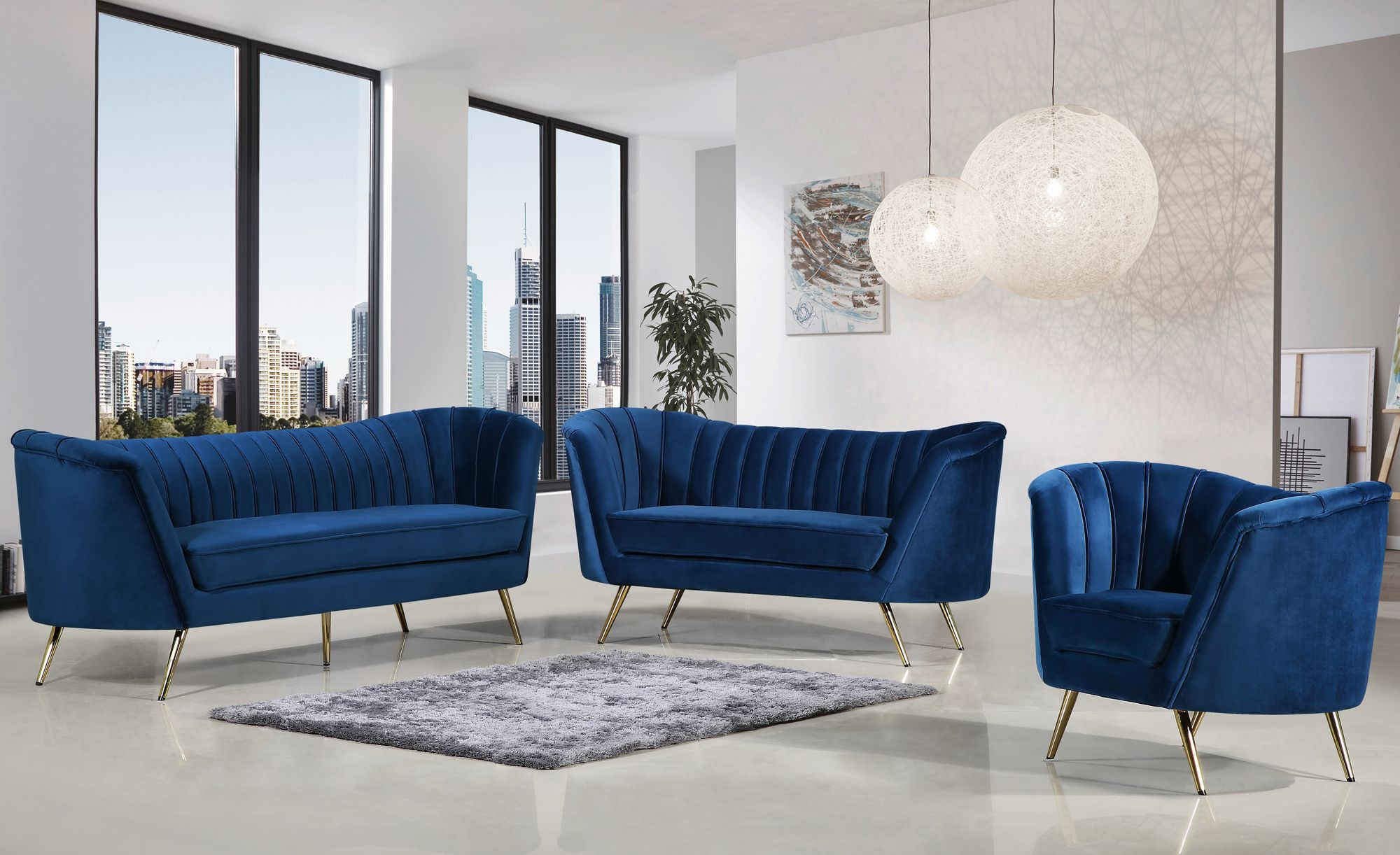 Margo Velvet Loveseat