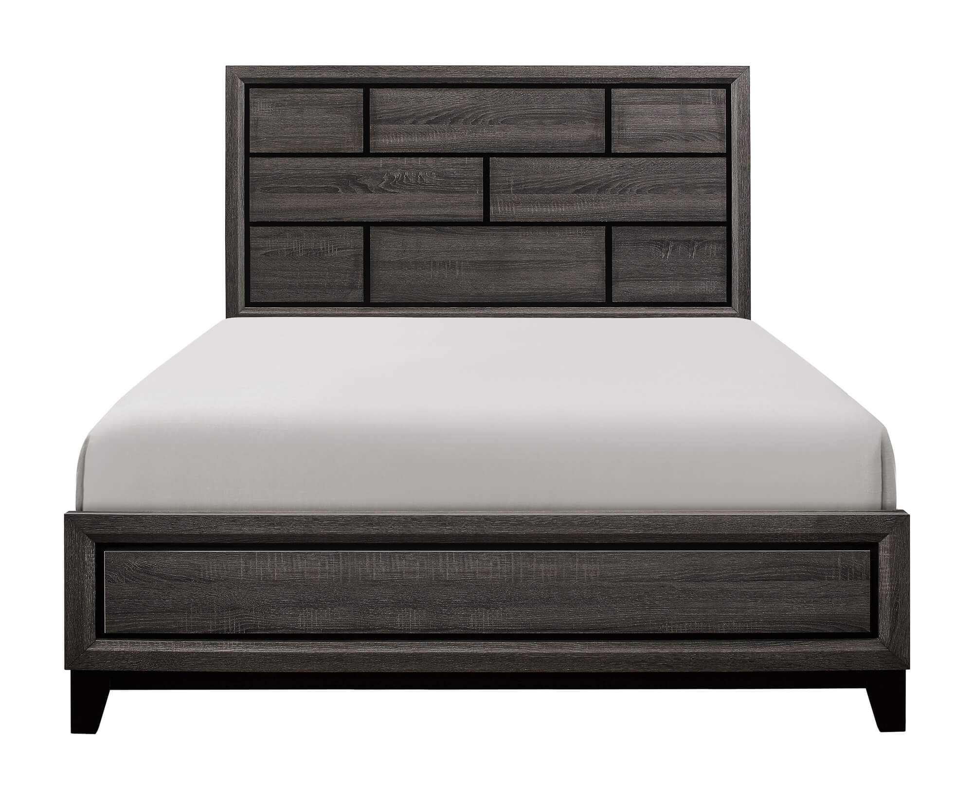 Davi Wood/Wood Veneer Bed, Queen Size