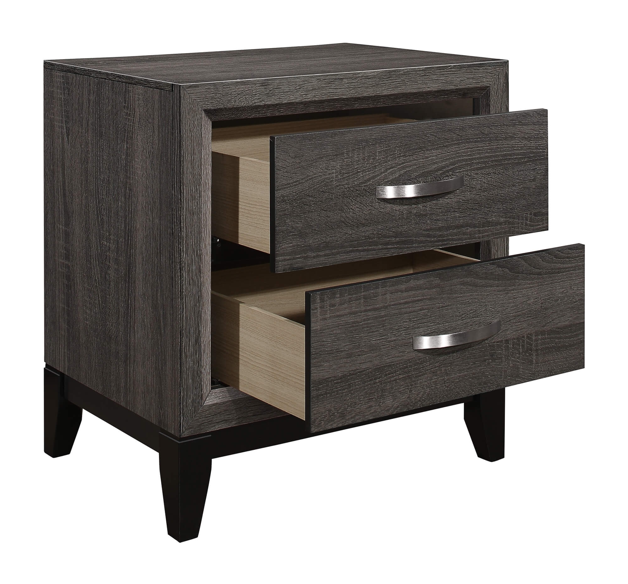 Weathered Gray Finish Nightstand