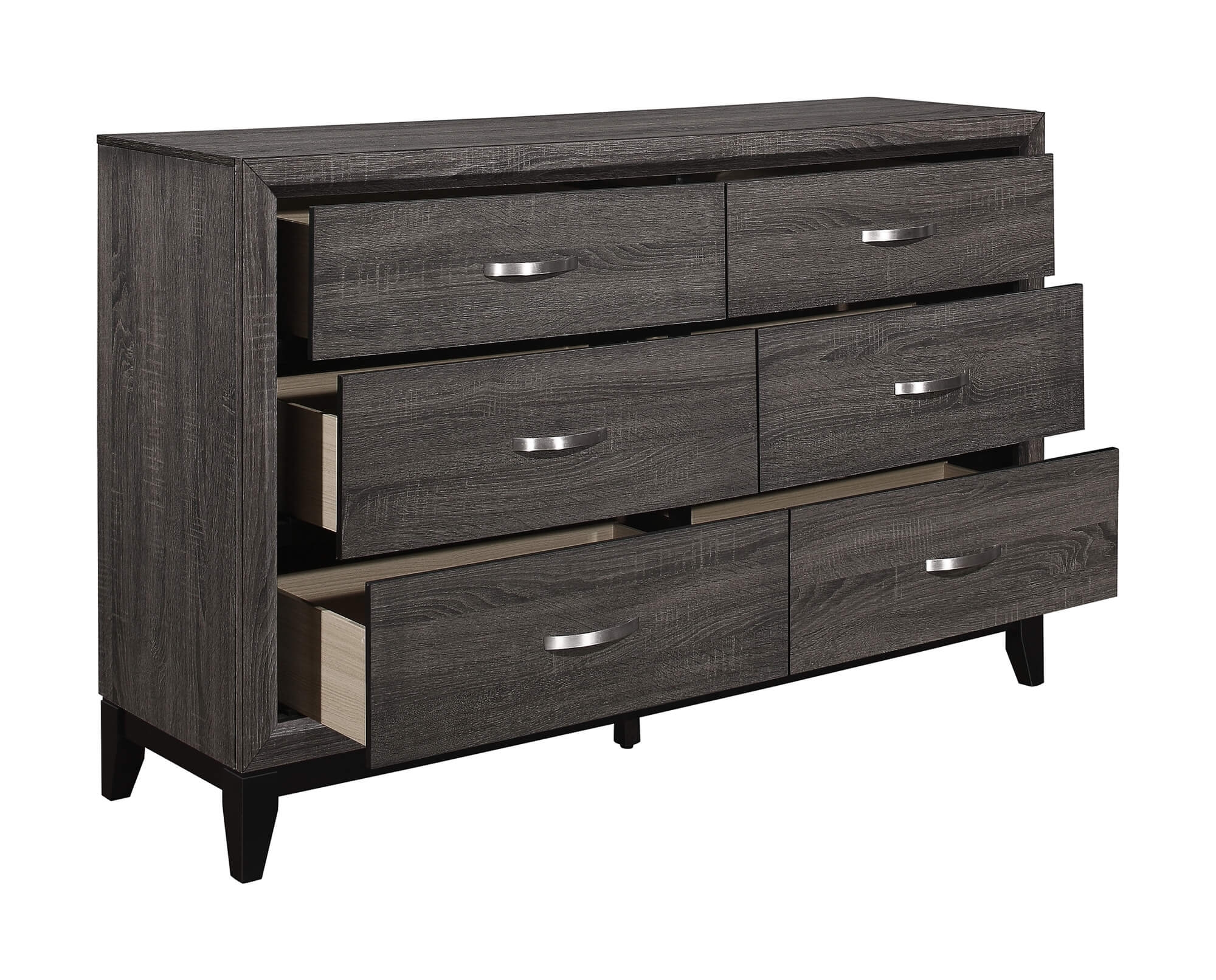 Davi Wood/Wood Veneer Bedroom Set