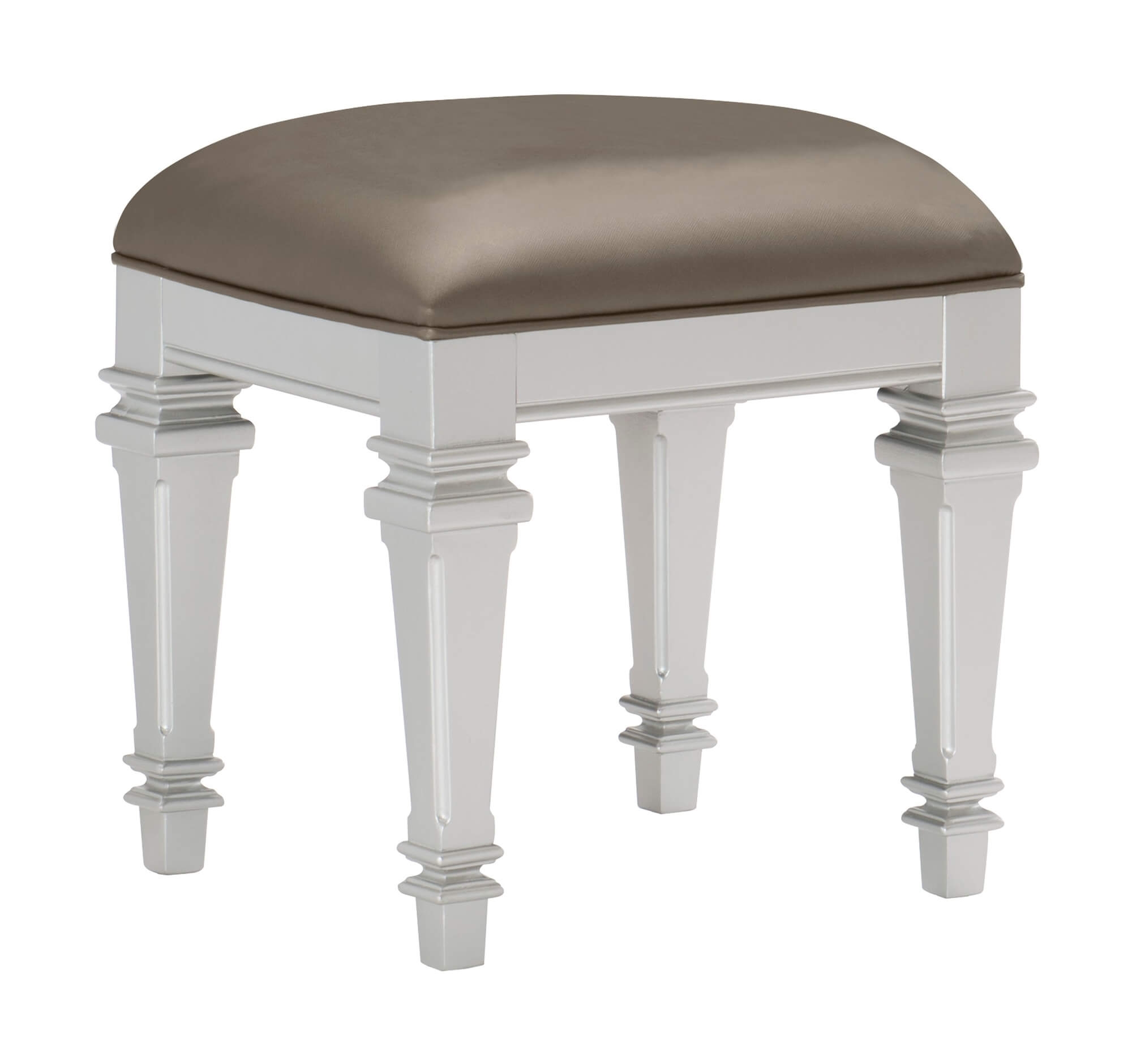 Avondale Wood/Leatherette Vanity Stool