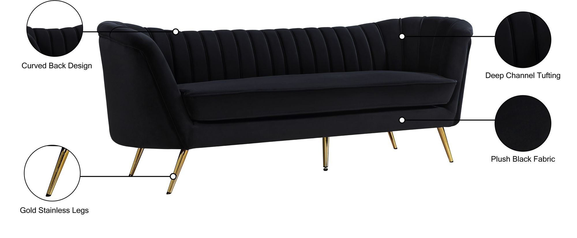 Margo Velvet Sofa