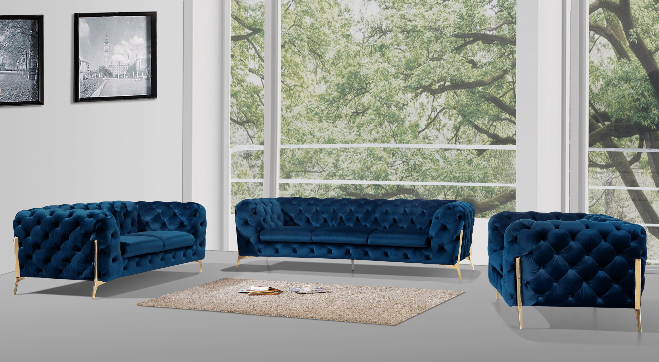 Chester Fabric Loveseat