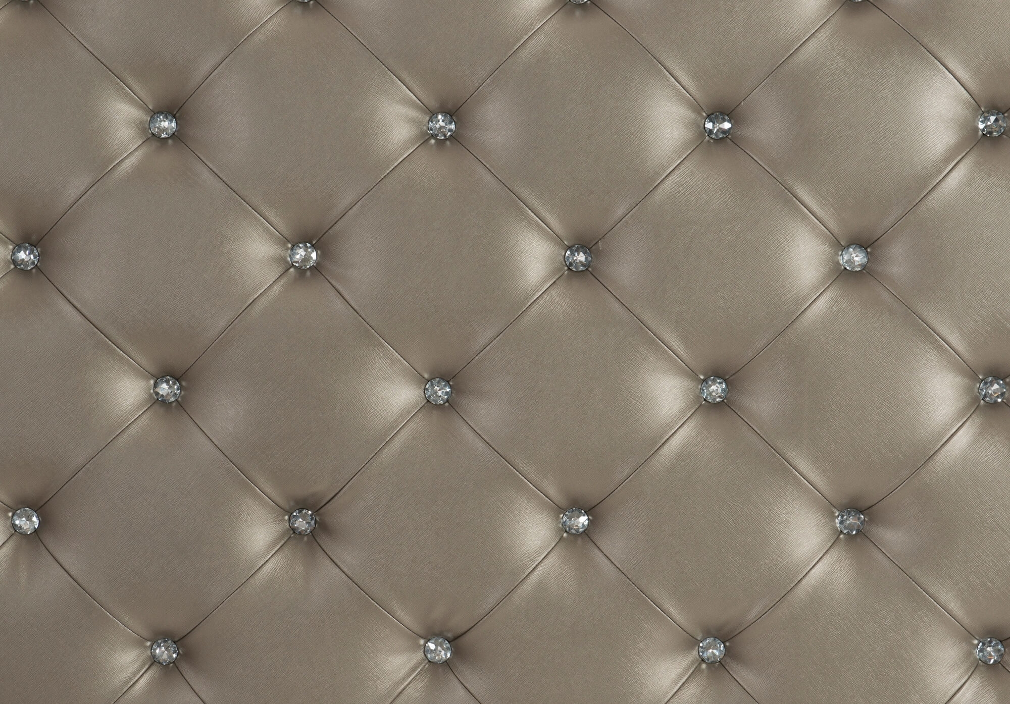 Avondale Mirrored/Leatherette Tufted Panel Bed, King Size