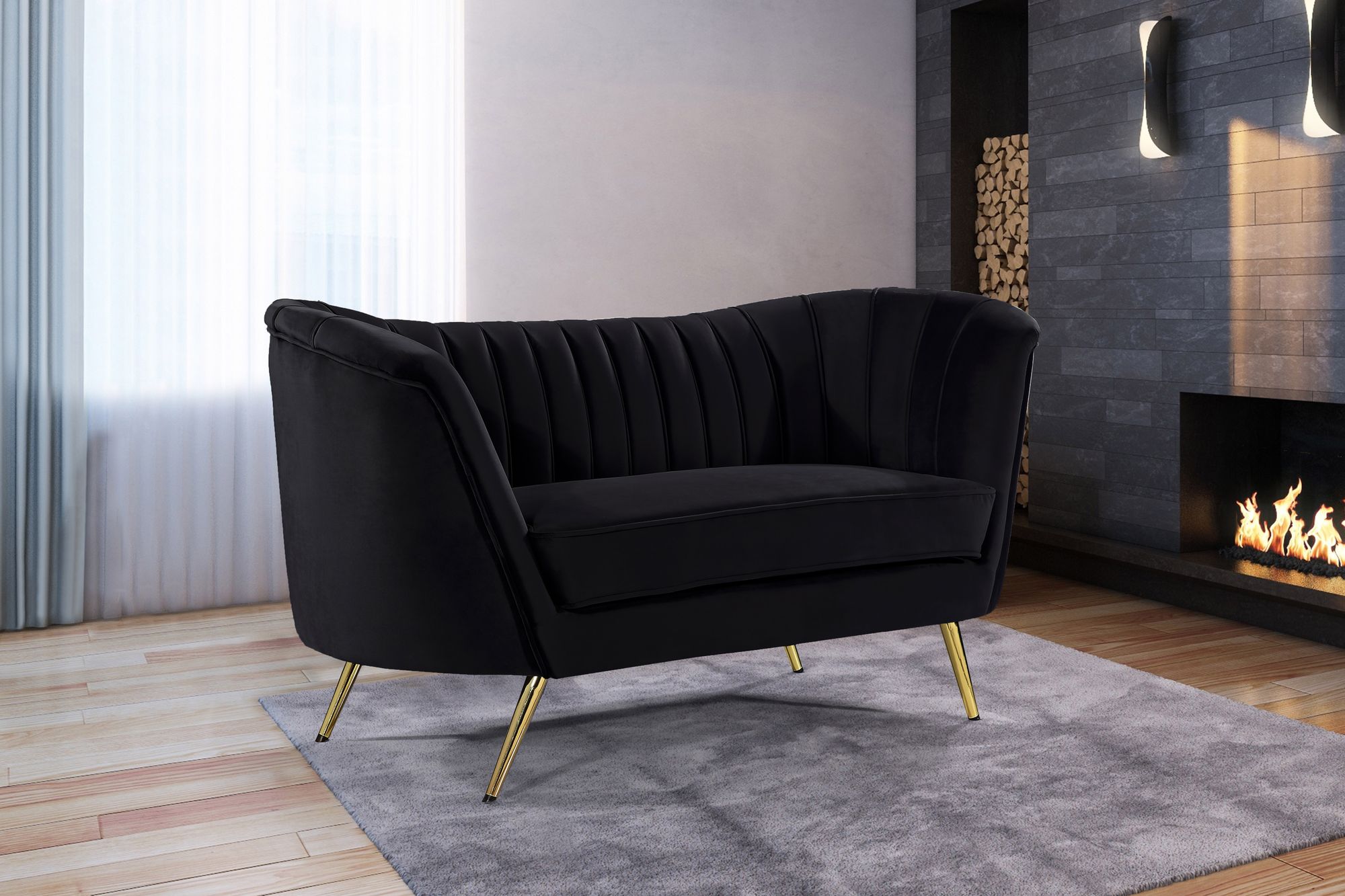 Margo Velvet Loveseat