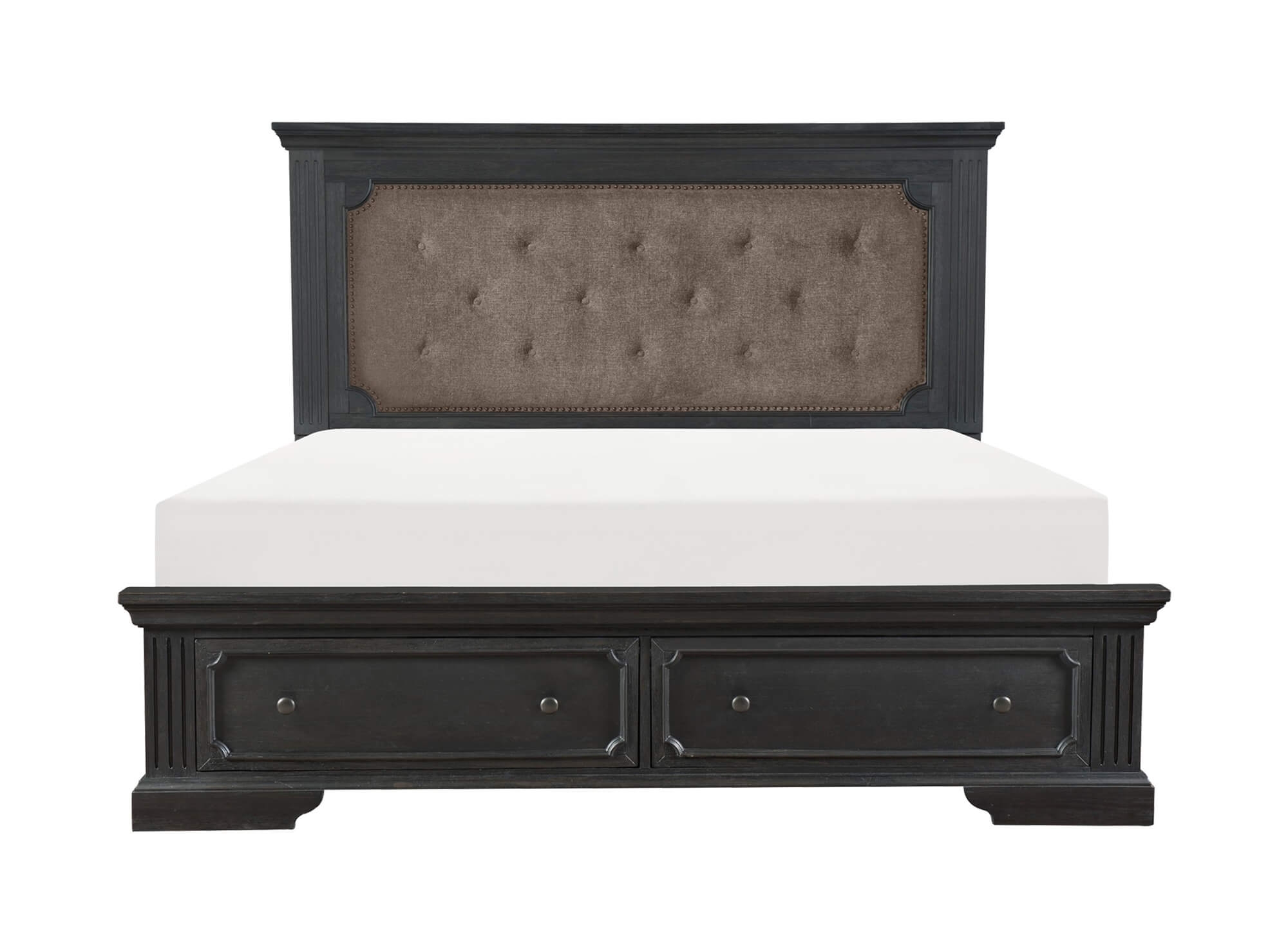 Bolingbrook Wood/Wood Veneer/Fabric Tufted Storage Bed, Queen Size