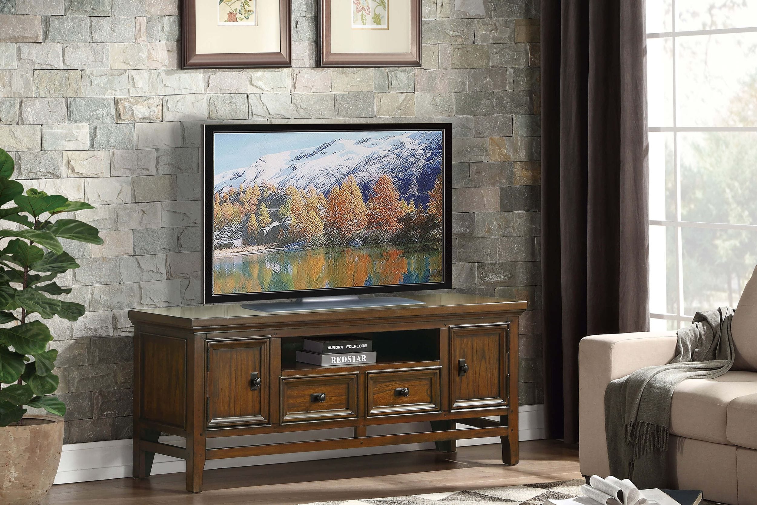 Frazier Park Wood TV Stand