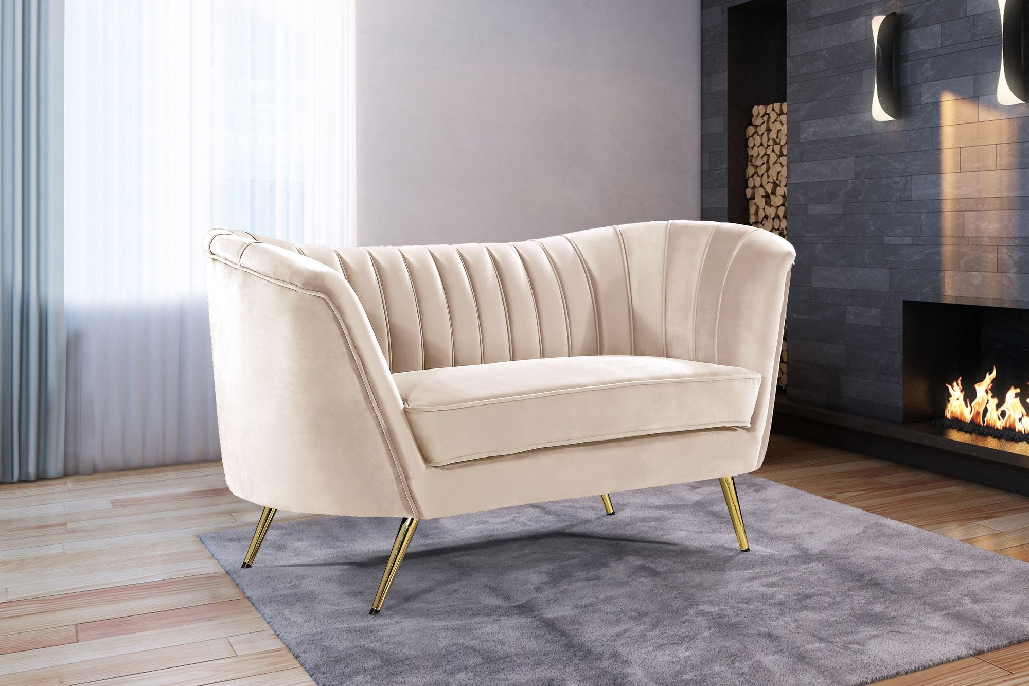 Margo Velvet Loveseat