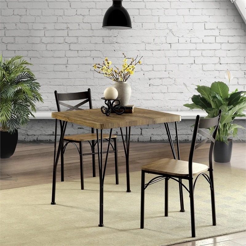 Banbury 3-Piece Wood/Metal Dining Set