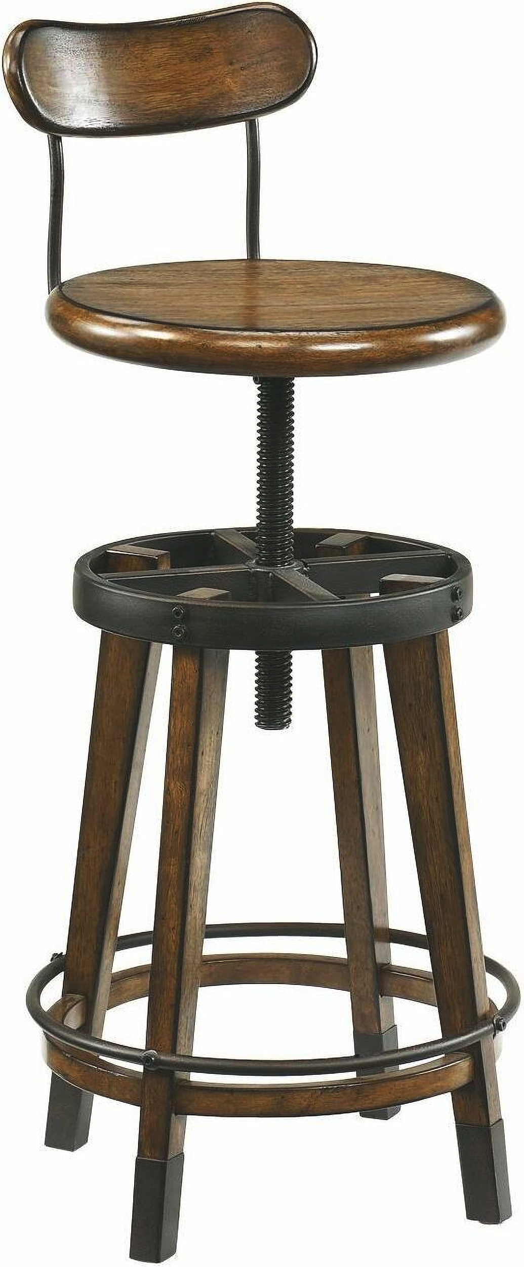 Studio Home Oak Swivel Adjustable Bar Stool