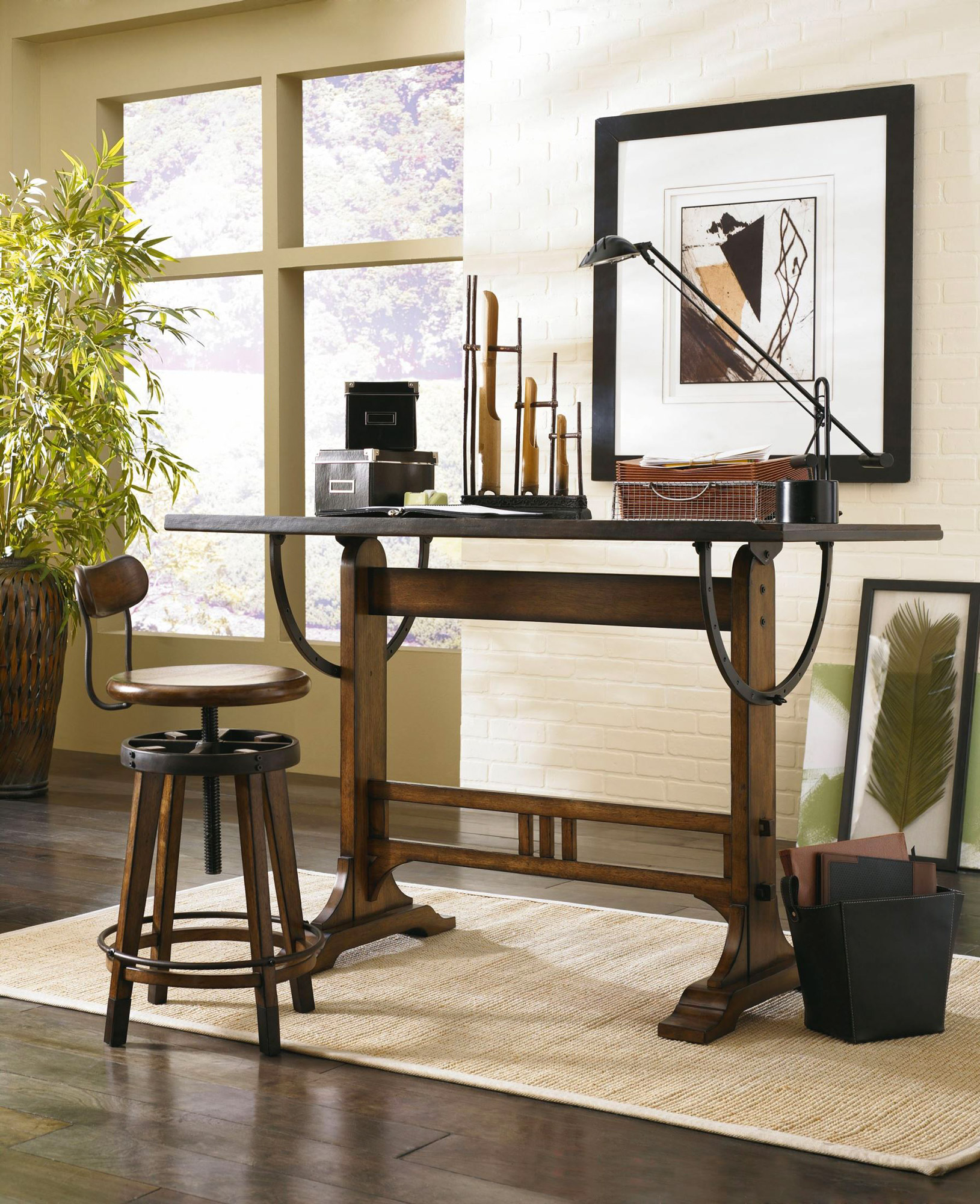 Studio Rectangular Wood Architect Desk 