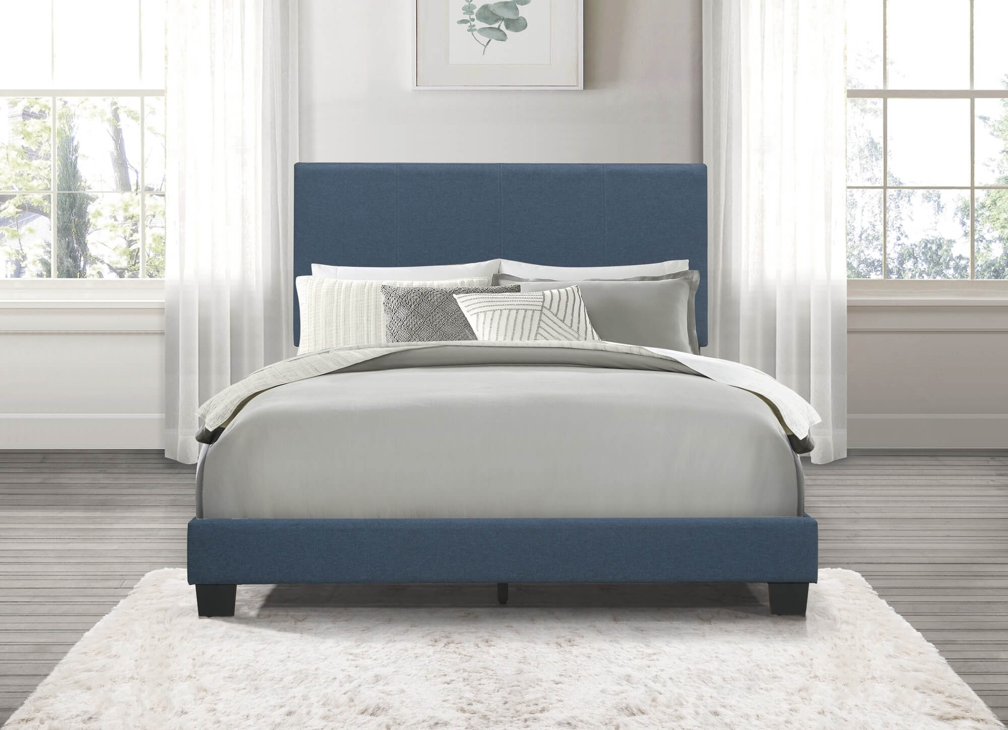 Nolens Fabric Panel Bed in a Box, King Size