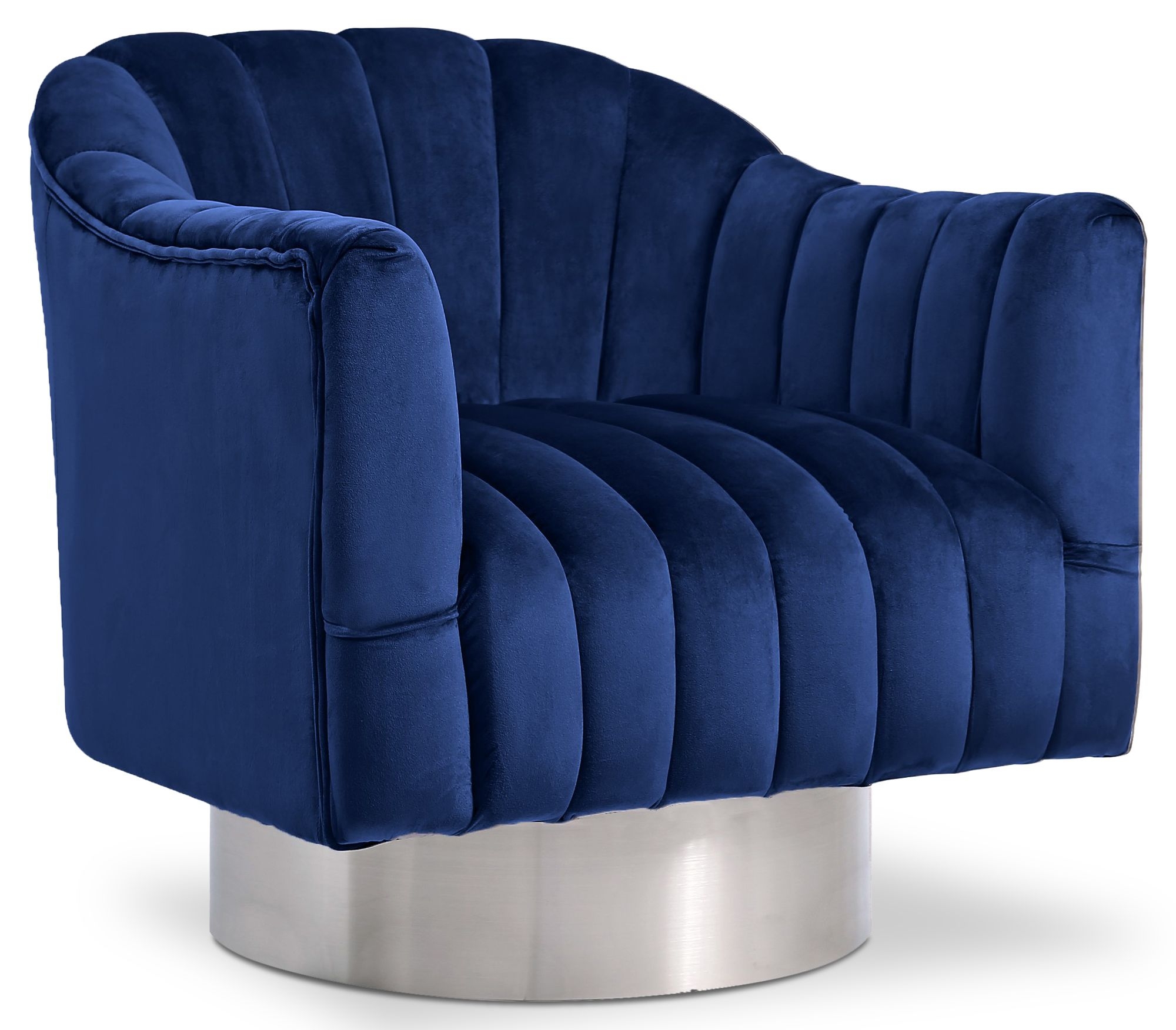 Farrah Velvet Chair with Swivel Base