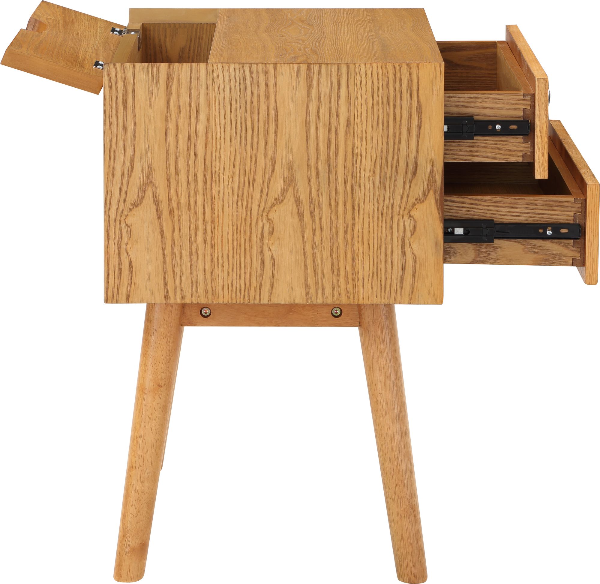 Teddy 2-Drawer Wood Veneer Nightstand