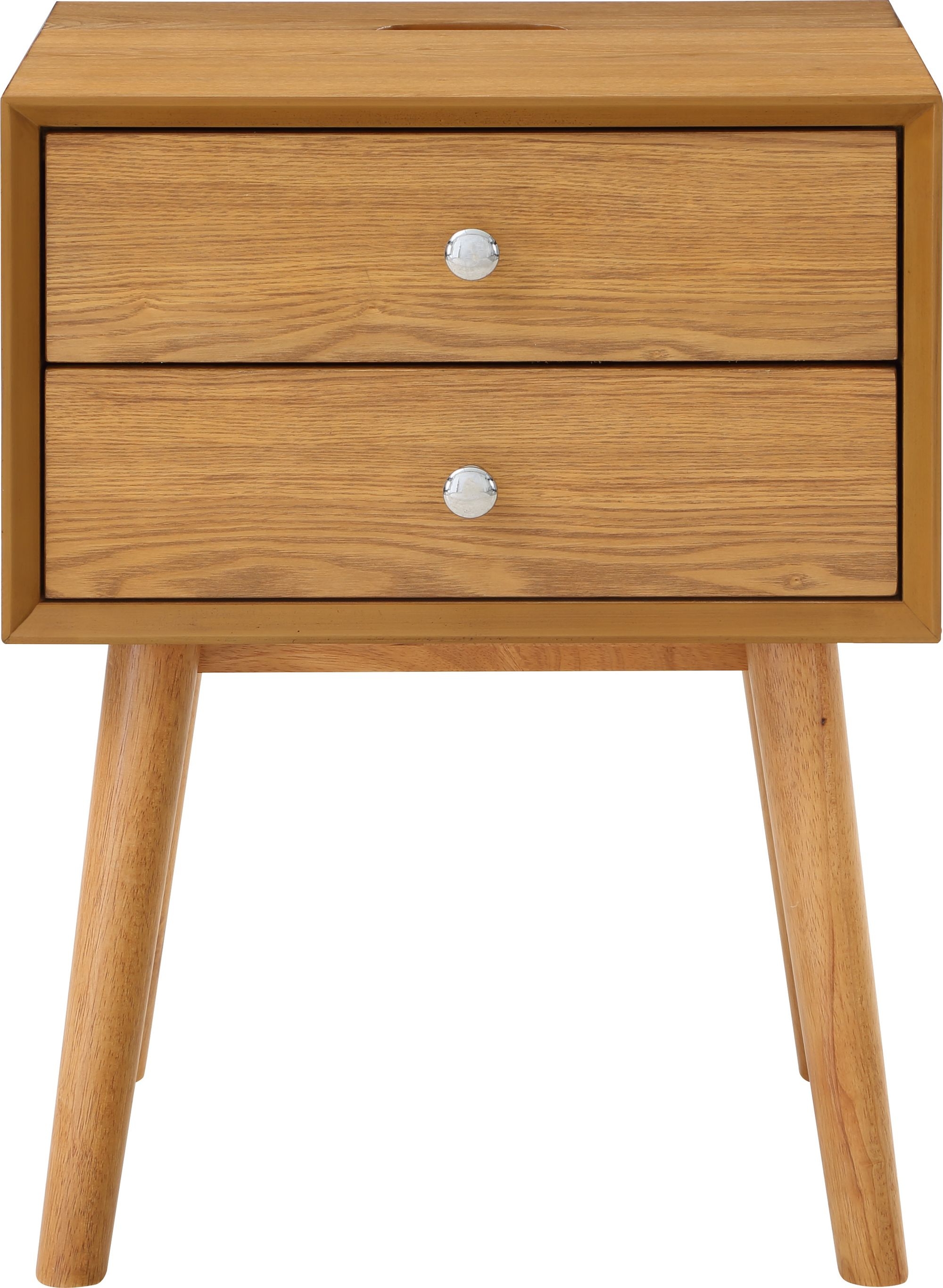 Teddy 2-Drawer Wood Veneer Nightstand