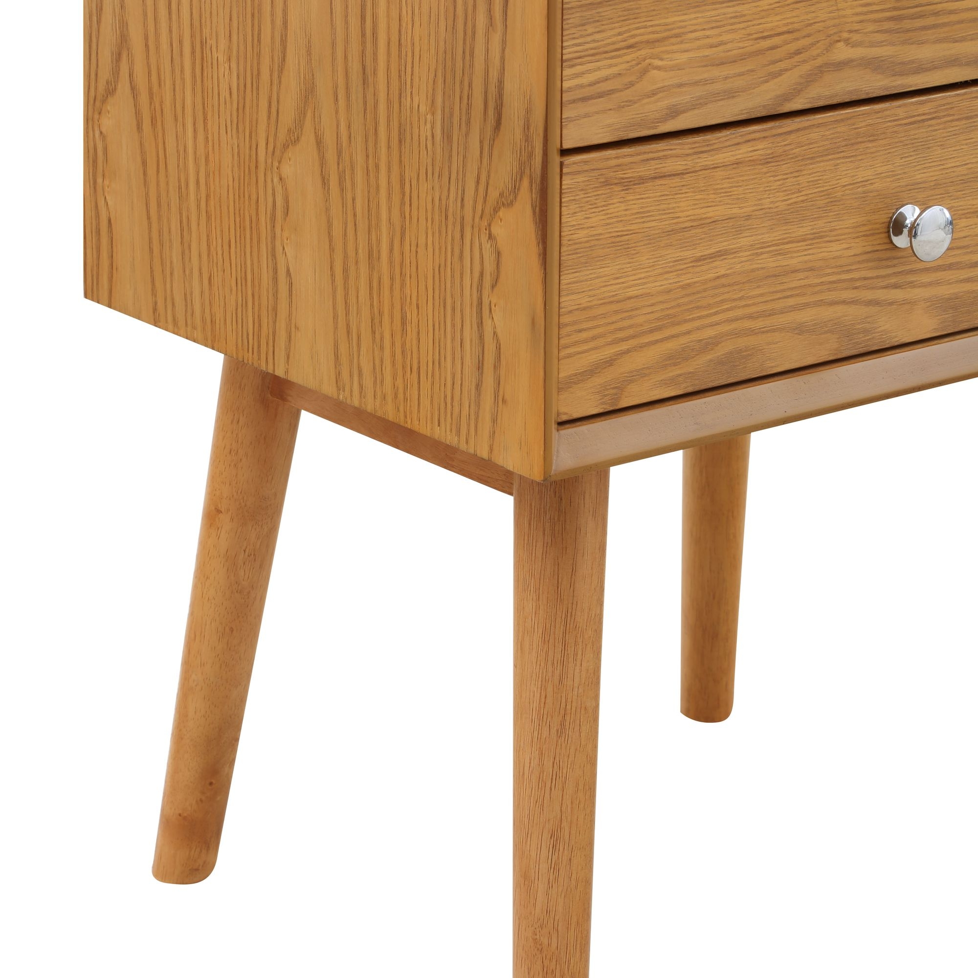 Teddy 2-Drawer Wood Veneer Nightstand