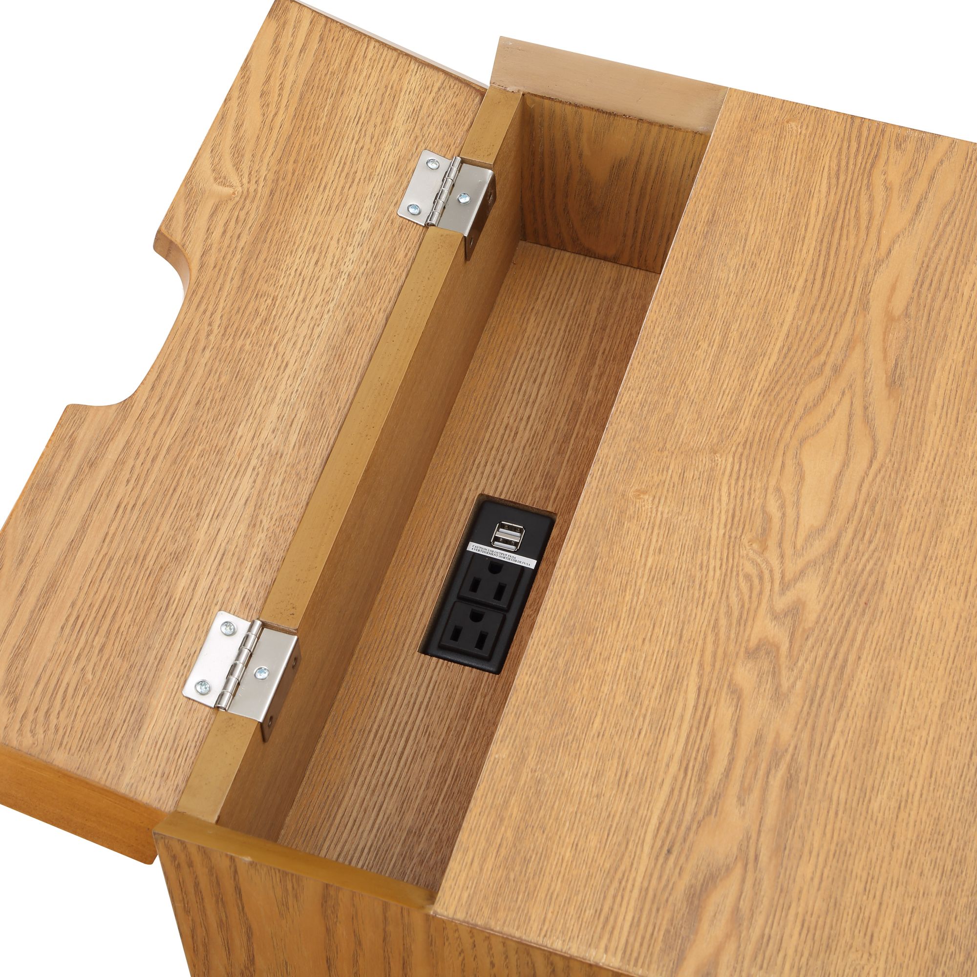 Teddy 2-Drawer Wood Veneer Nightstand