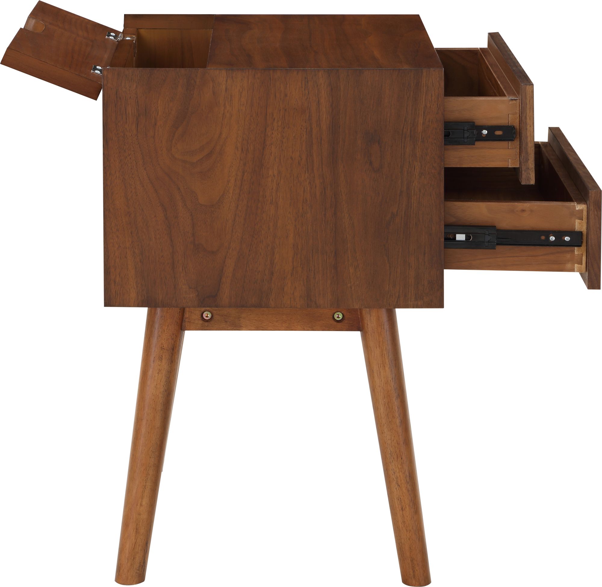 Teddy 2-Drawer Wood Veneer Nightstand