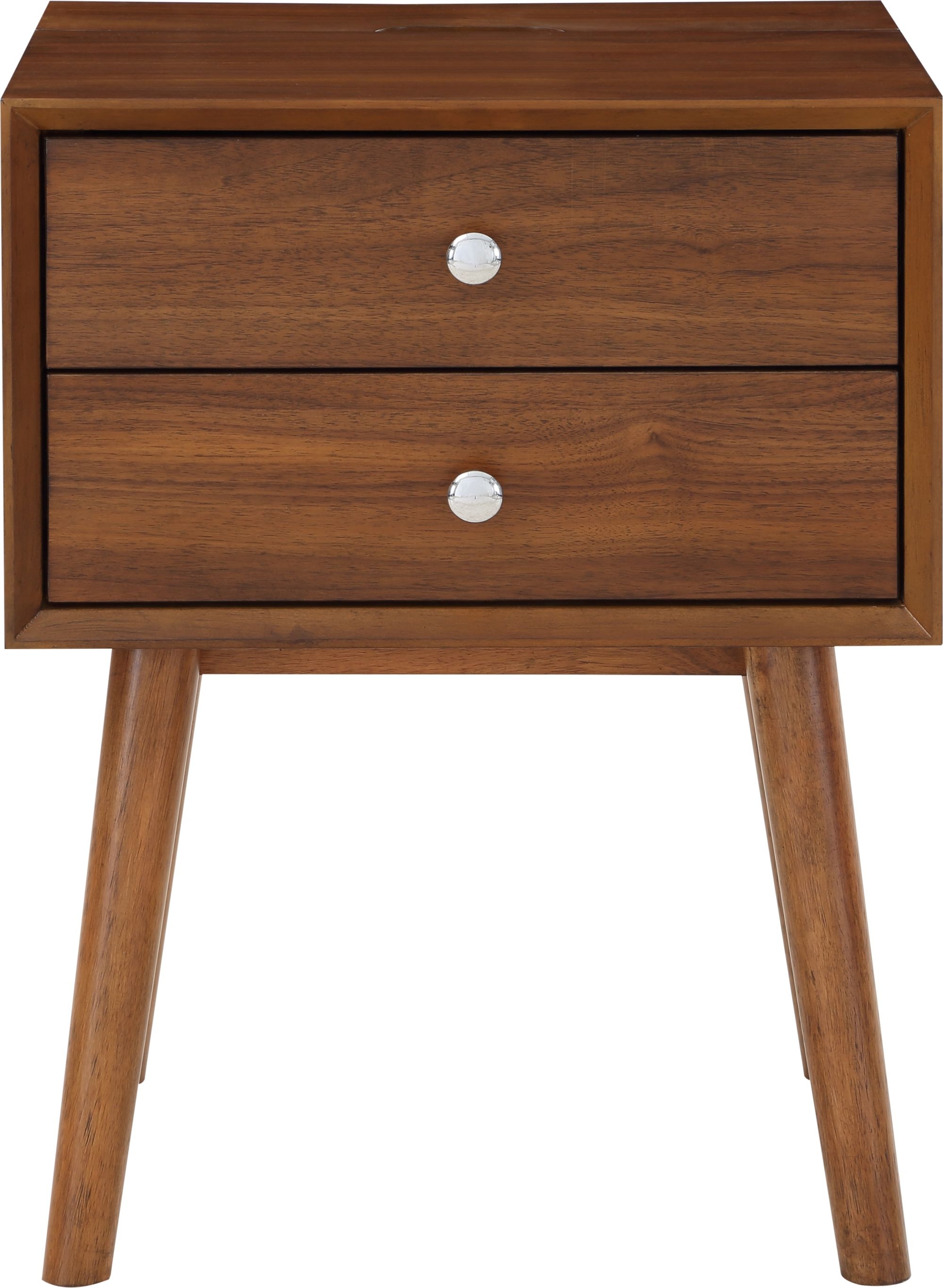 Teddy 2-Drawer Wood Veneer Nightstand