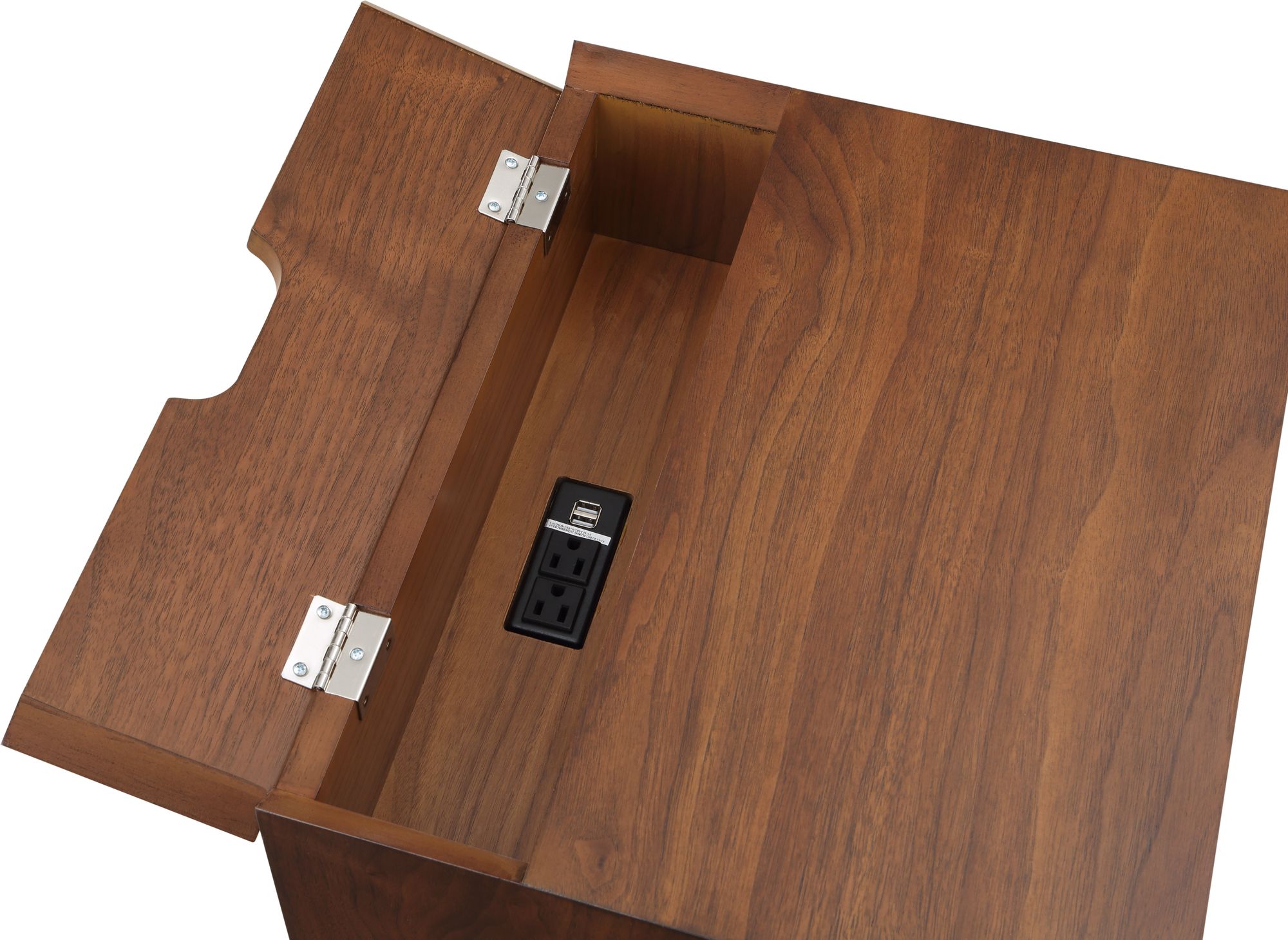 Teddy 2-Drawer Wood Veneer Nightstand