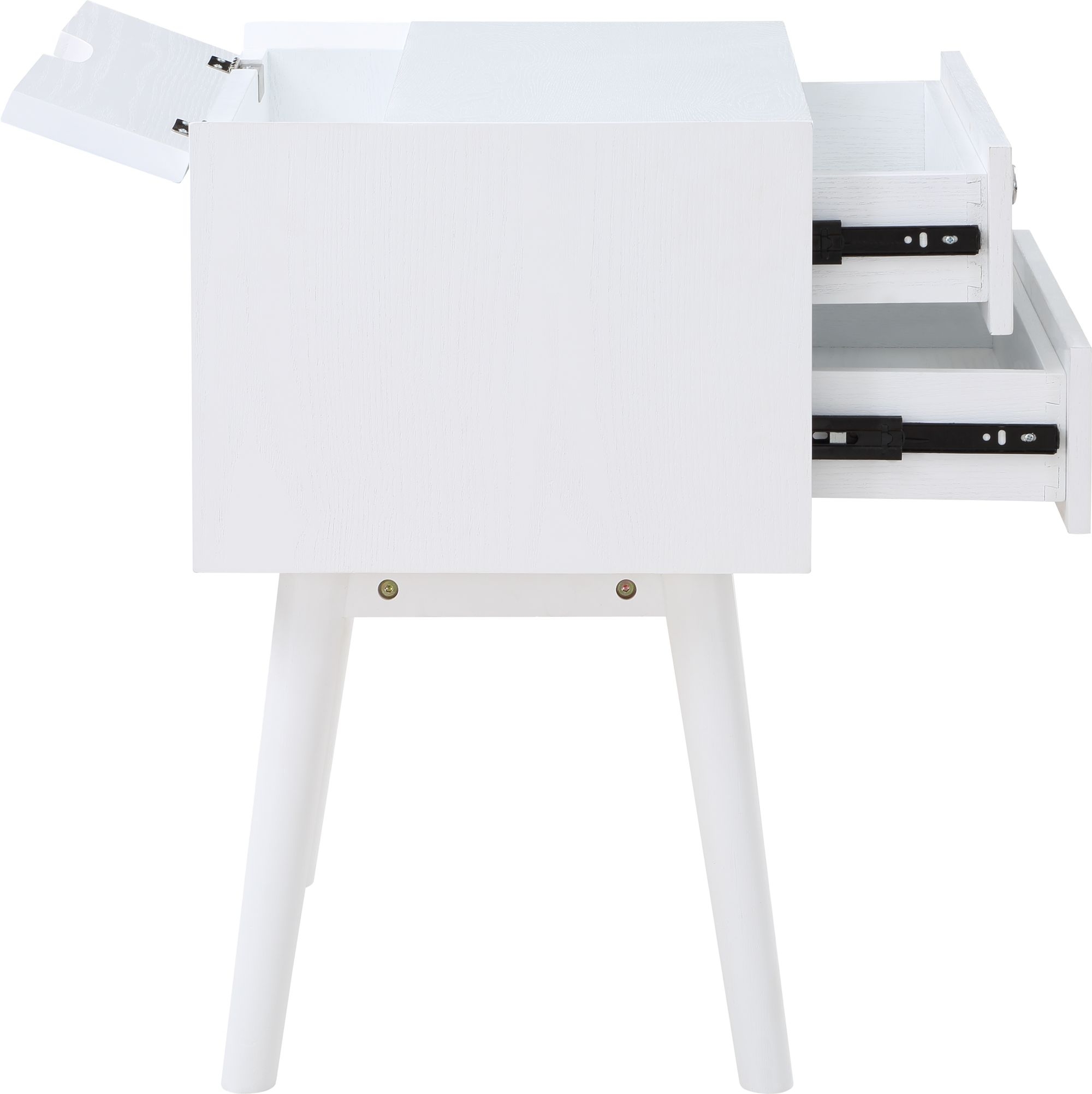 Teddy 2-Drawer Wood Veneer Nightstand