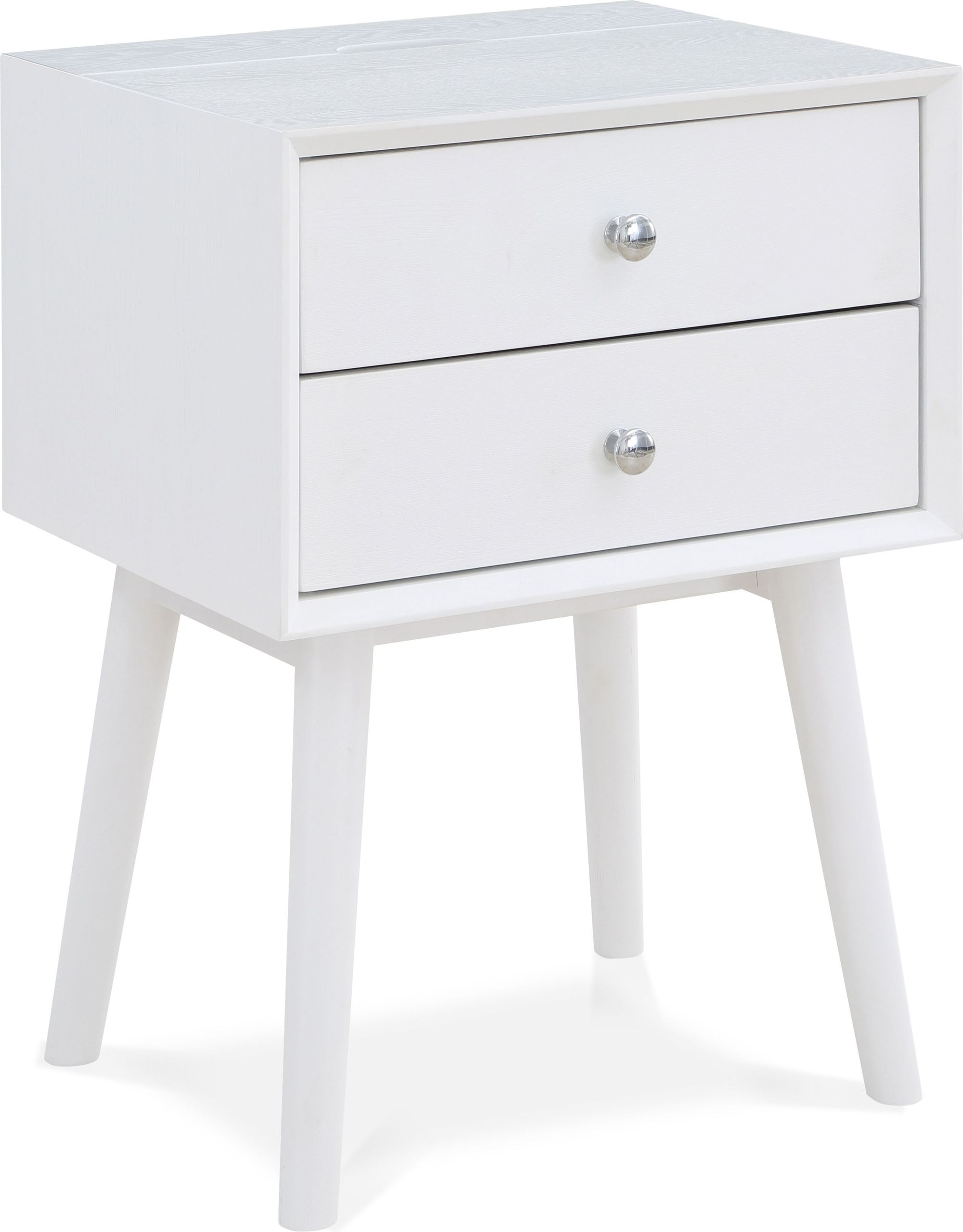 Teddy 2-Drawer Wood Veneer Nightstand