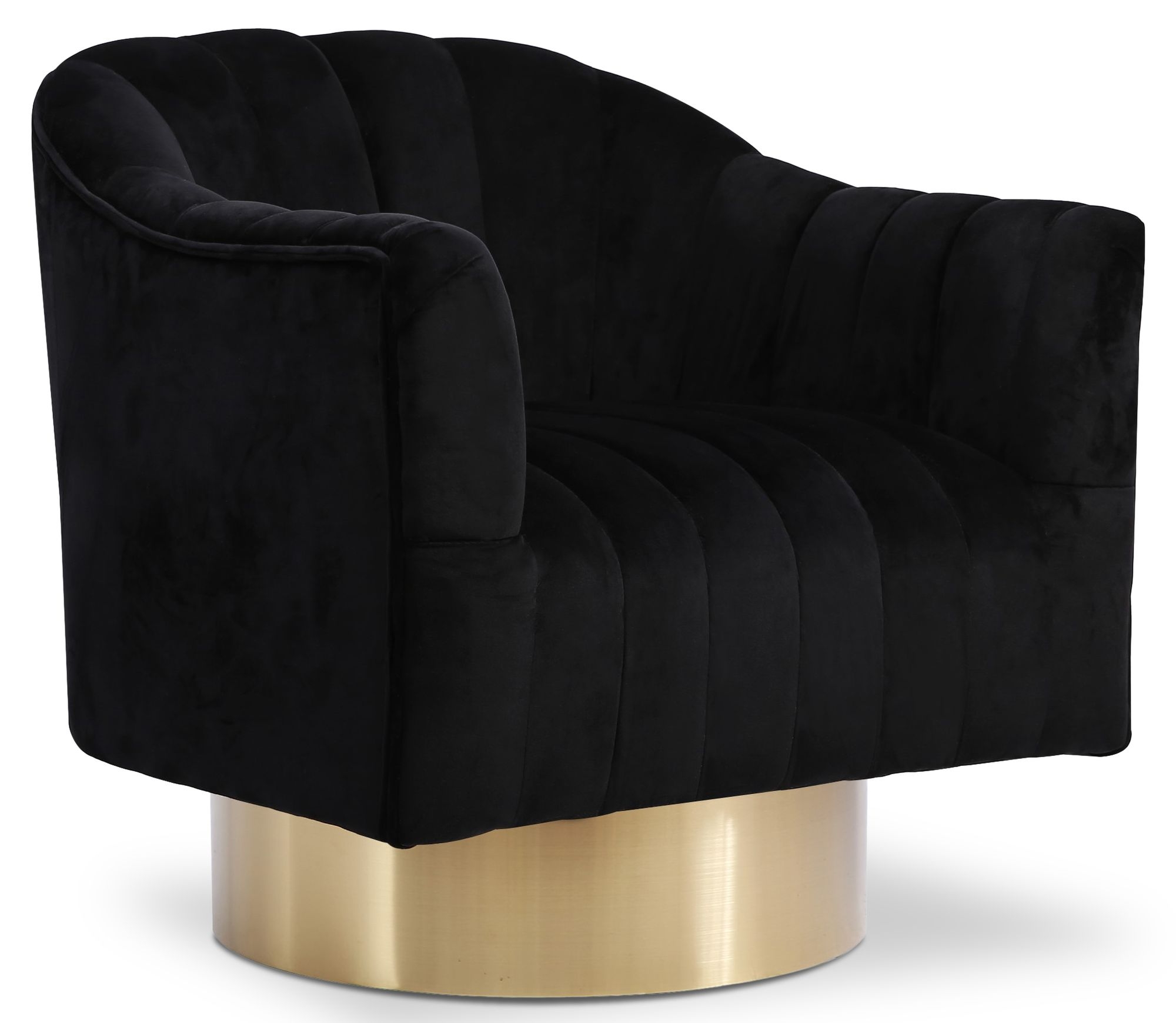 Farrah Velvet Chair with Swivel Base